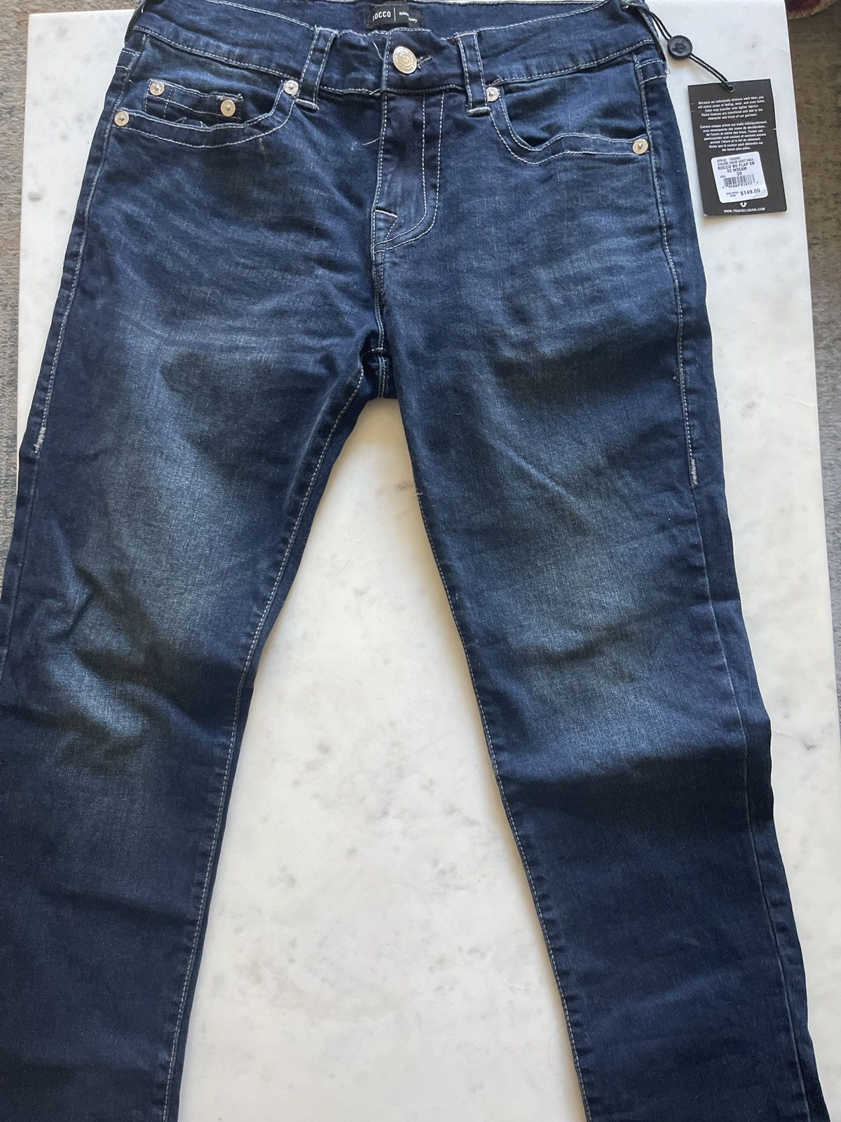 image of True Religion Rocco No Flap Sn 32 Inseam in Blue, Men's (Size 30)