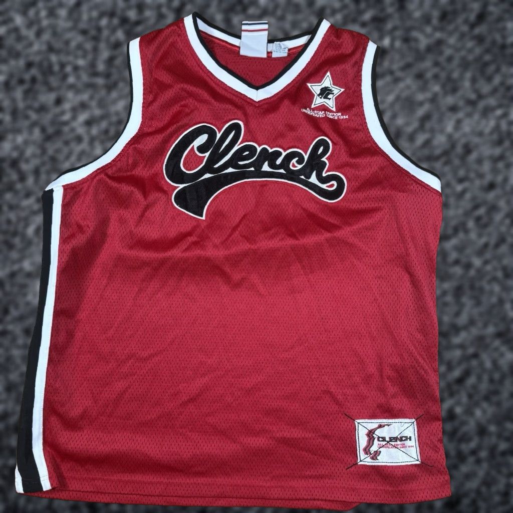 Vintage VINTAGE Nike? (cannot assume brand other than Vintage) Clench Basketball Jersey Mens XXL All Star Edition Red Sleeveless Y2K Tank Stars Size US XXL / EU 58 / 5 - 1 Thumbnail