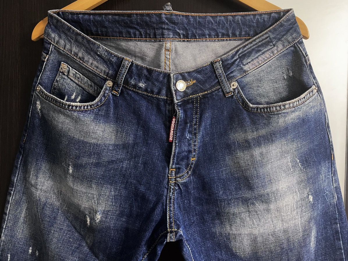Dsquared2 Dsquared2 Distressed Washed Torn Denim Jeans Big Leather Tag Size US 38 / EU 54 - 24 Thumbnail
