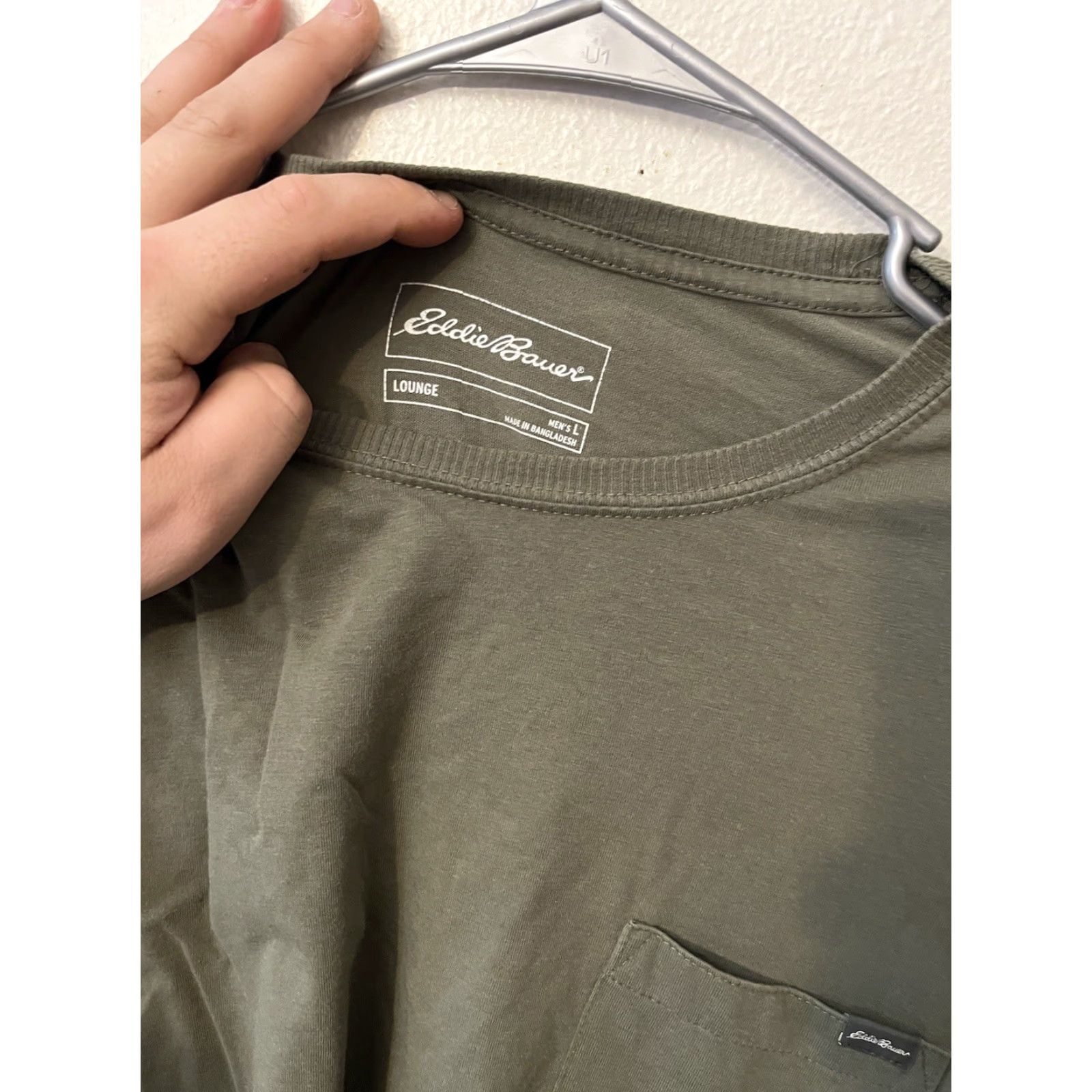 Eddie Bauer Eddie Bauer Lounge Shirt Mens Large Green Long Sleeve Crew Neck Pullover Solid Size US L / EU 52-54 / 3 - 2 Thumbnail