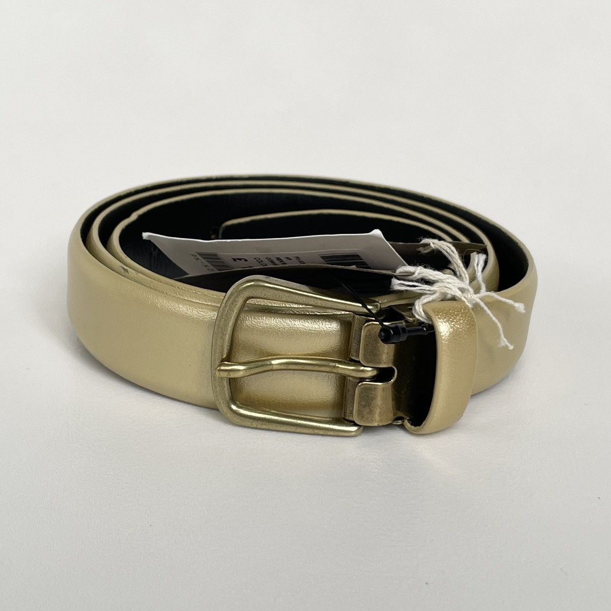 Comme des Garcons 2.5cm Gold Leather Belt Size 32 - 3 Thumbnail