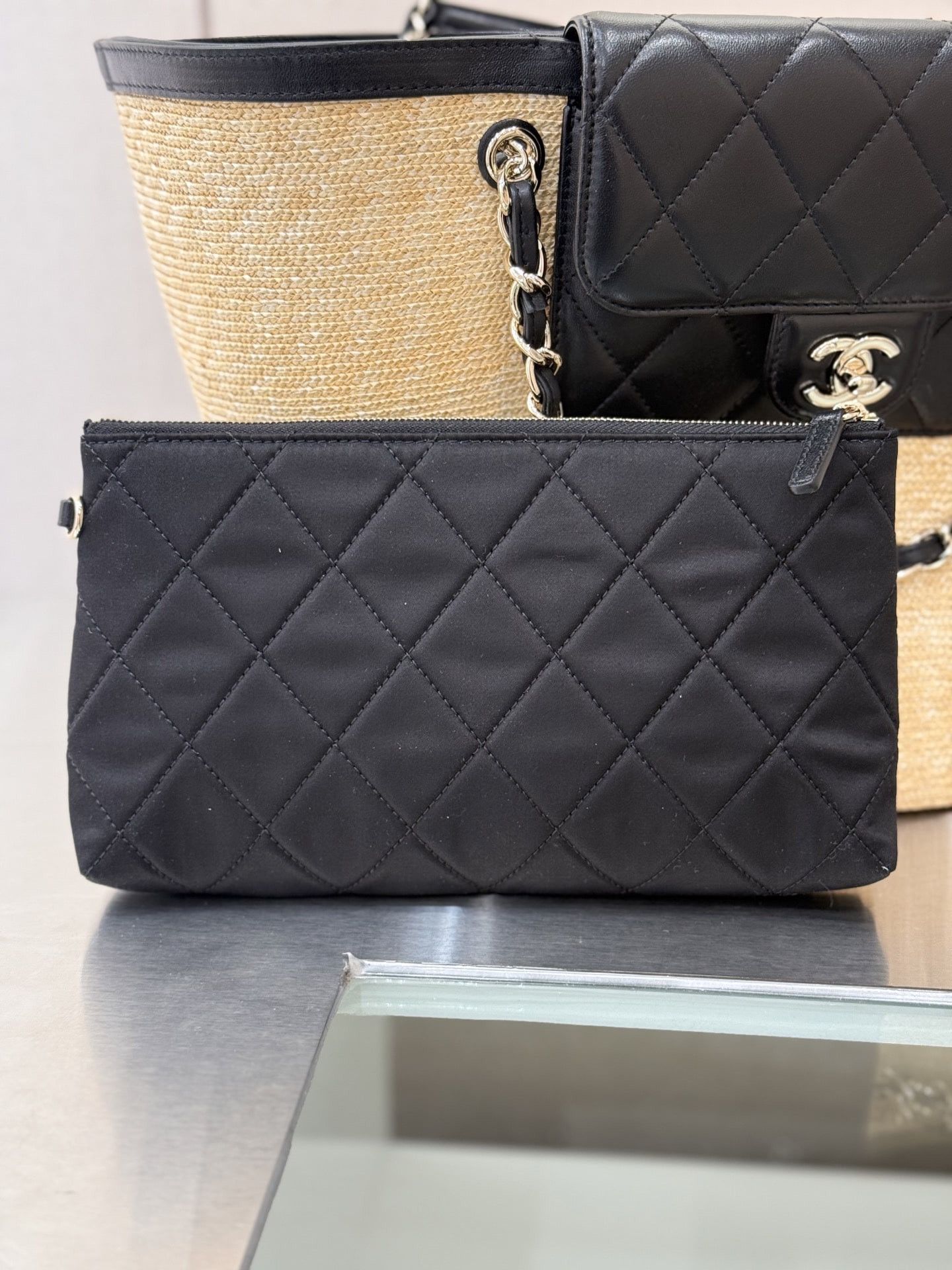 Chanel os11x0126 Size: OS / Beach Bag In Black/Ivory Size ONE SIZE - 6 Thumbnail