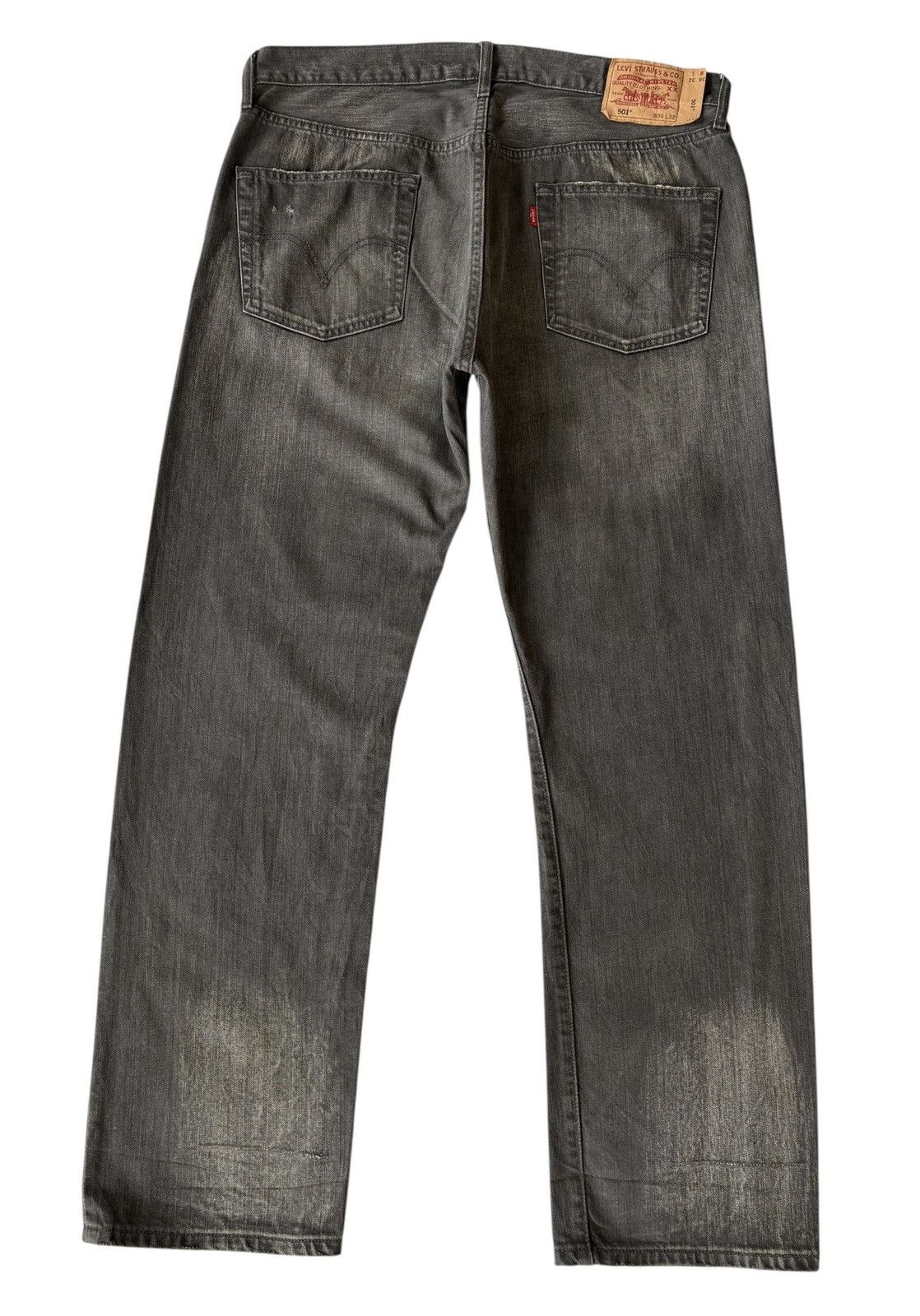 Levi's Vintage Clothing VINTAGE LEVIS 501 BLACK BAGGY DISTRESSED DENIMS Size US 36 / EU 52 - 2 Thumbnail