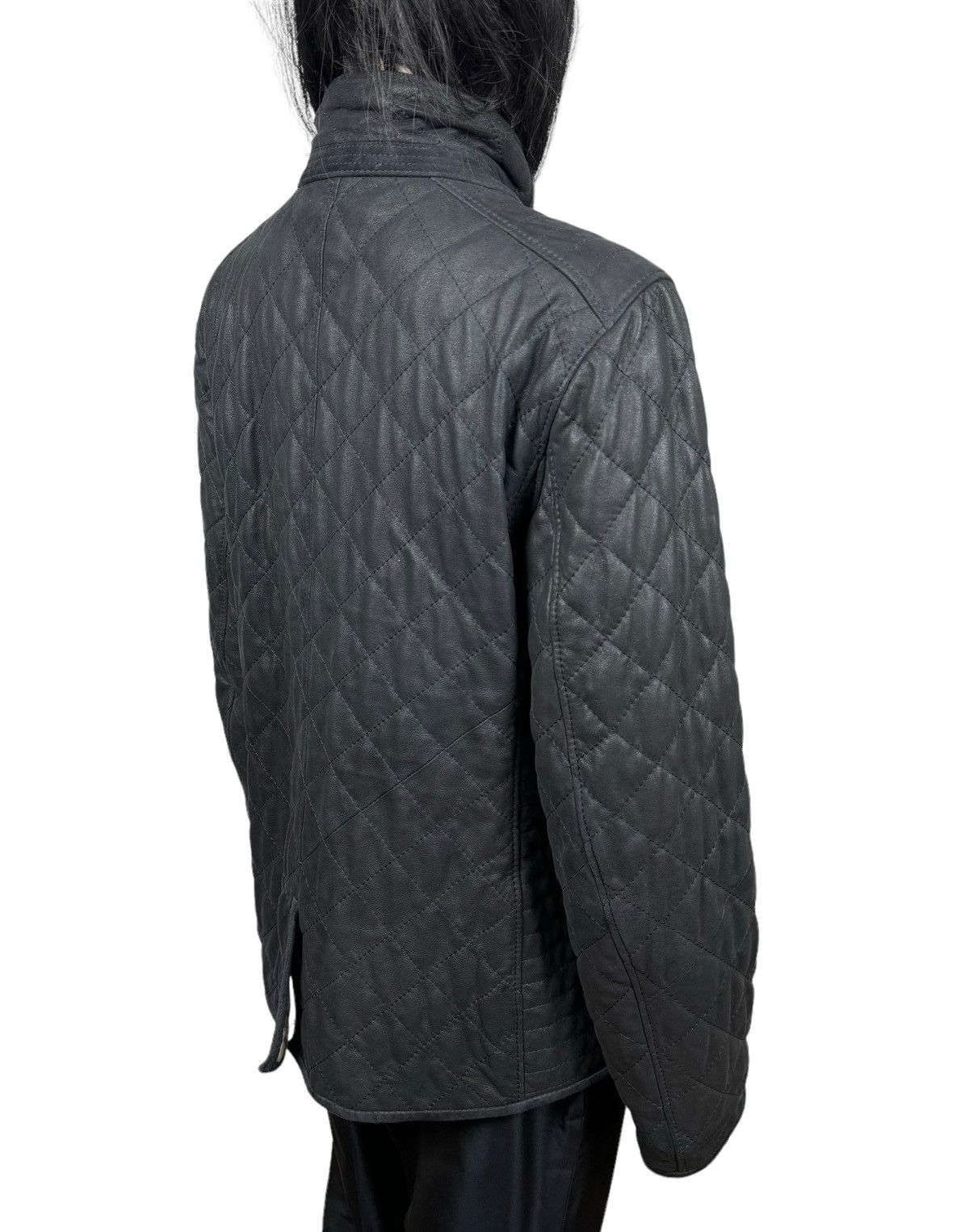 Designer Werner Christ Genuine Leather Quilted Jacket Women size 42 Size M / US 6-8 / IT 42-44 - 12 Thumbnail