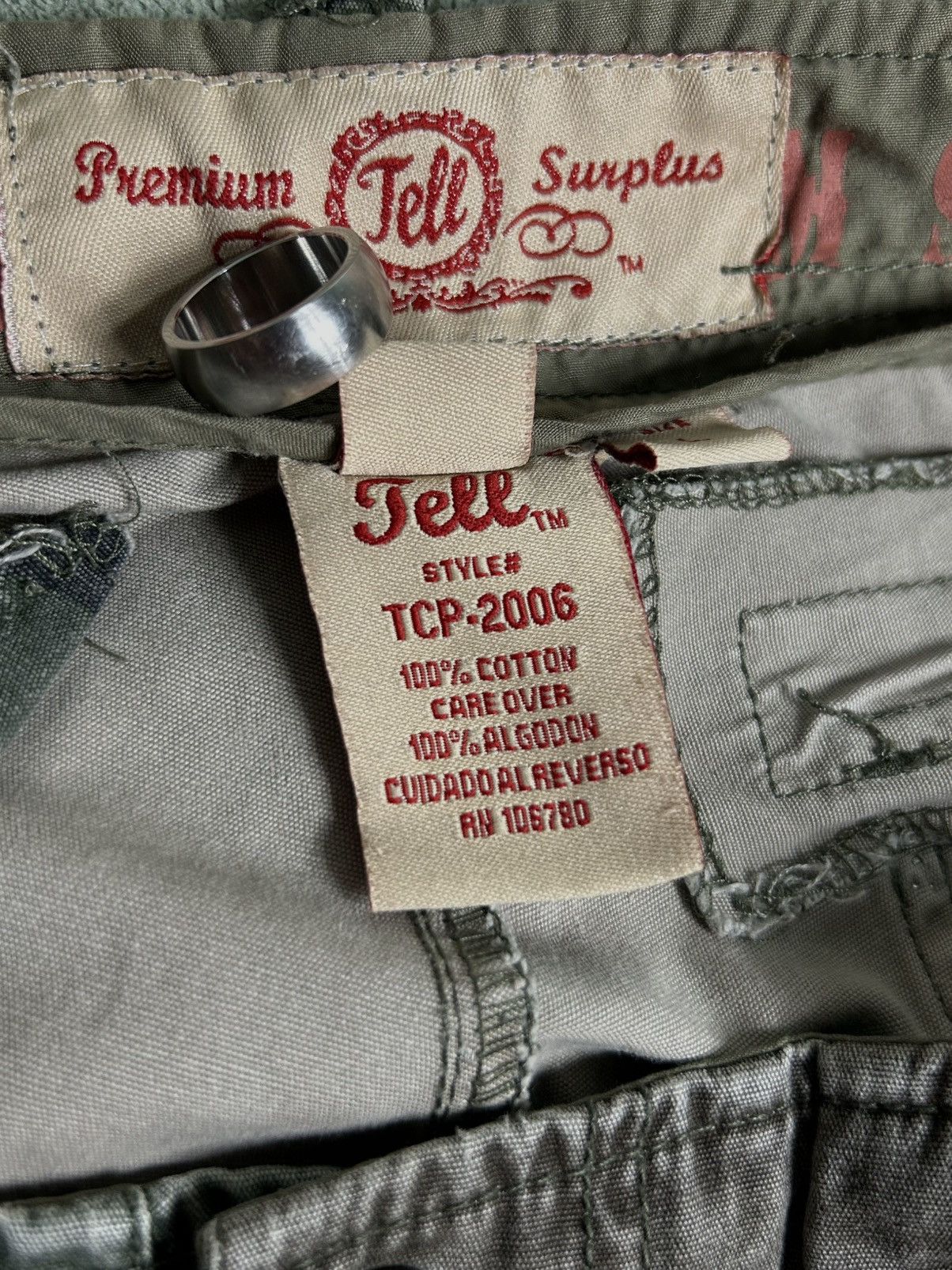 Japanese Brand Y2K Military Camo Baggy Cargo Pants 00s Studs & Rhinestones Size US 29 - 10 Thumbnail
