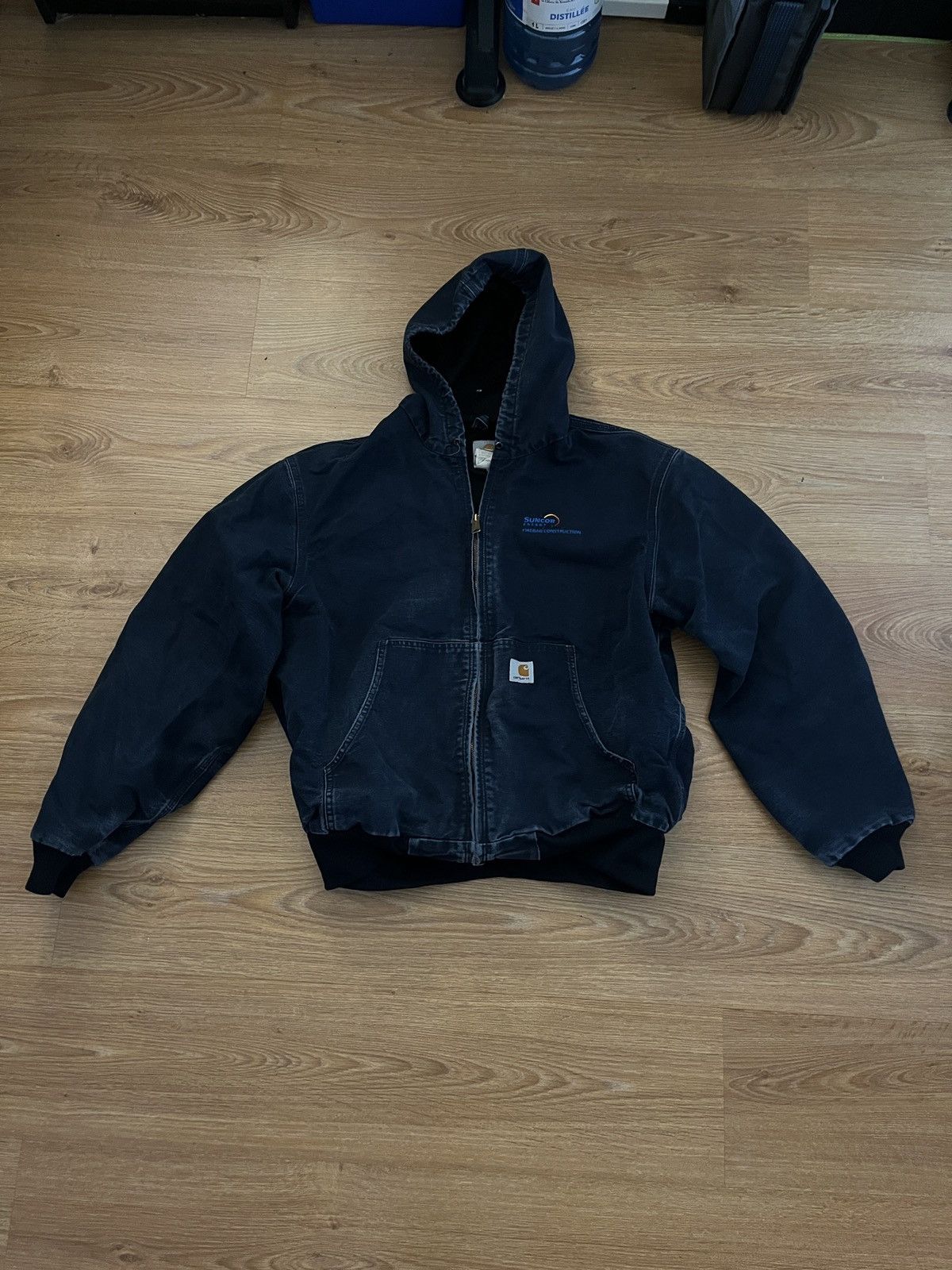 Carhartt vtg carhartt hooded jacket blue Size US L / EU 52-54 / 3 - 5 Thumbnail