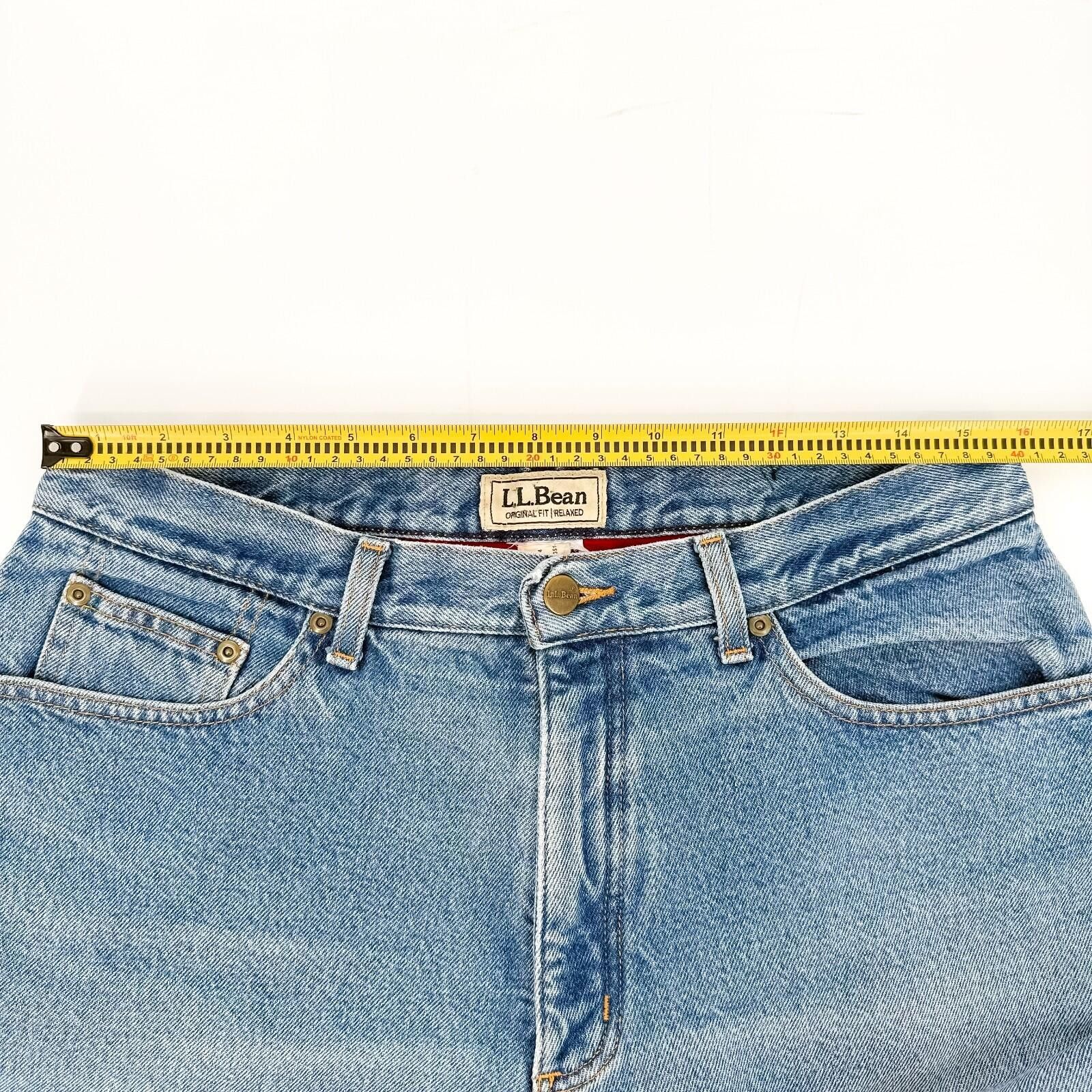 L.L. Bean LL Bean Fleece Lined Jeans Relaxed Warm Denim Womens 14R Size 36" / US 14 / IT 50 - 6 Thumbnail