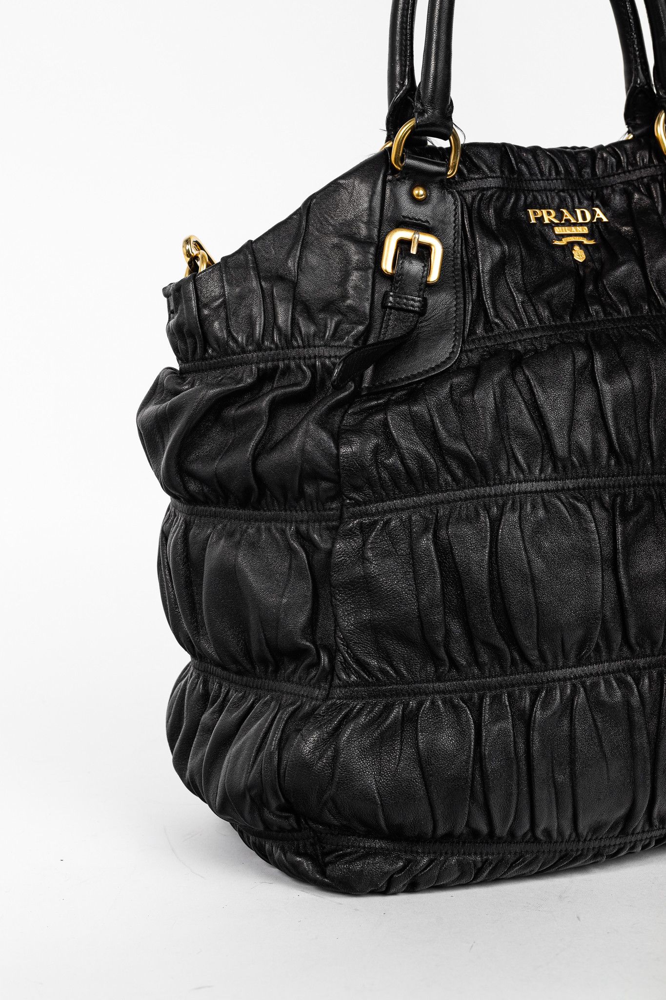 Prada Prada Nero Nappa Gaufre Leather Tote Size ONE SIZE - 11 Thumbnail