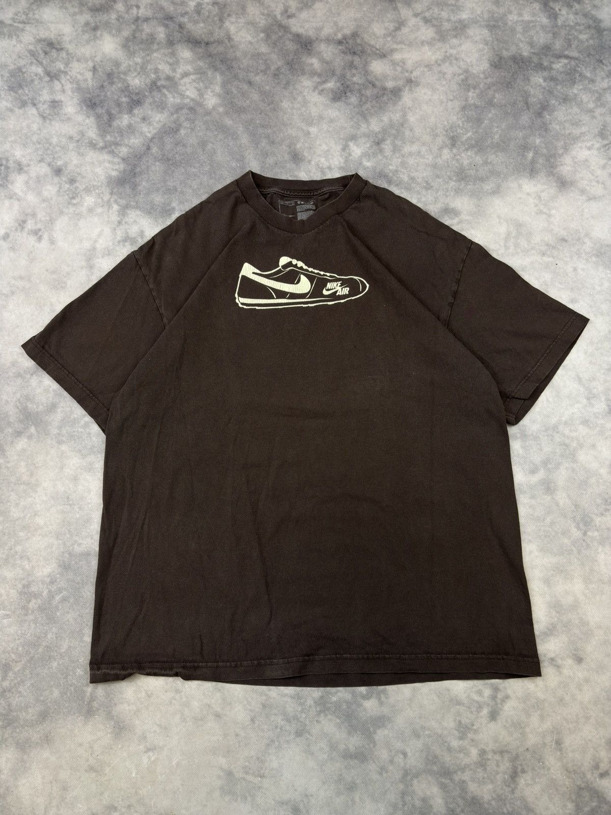 Nike Vintage Nike Cortez Tshirt Brown Travis Kanye West Drill y2k Size US XL / EU 56 / 4 - 1 Thumbnail