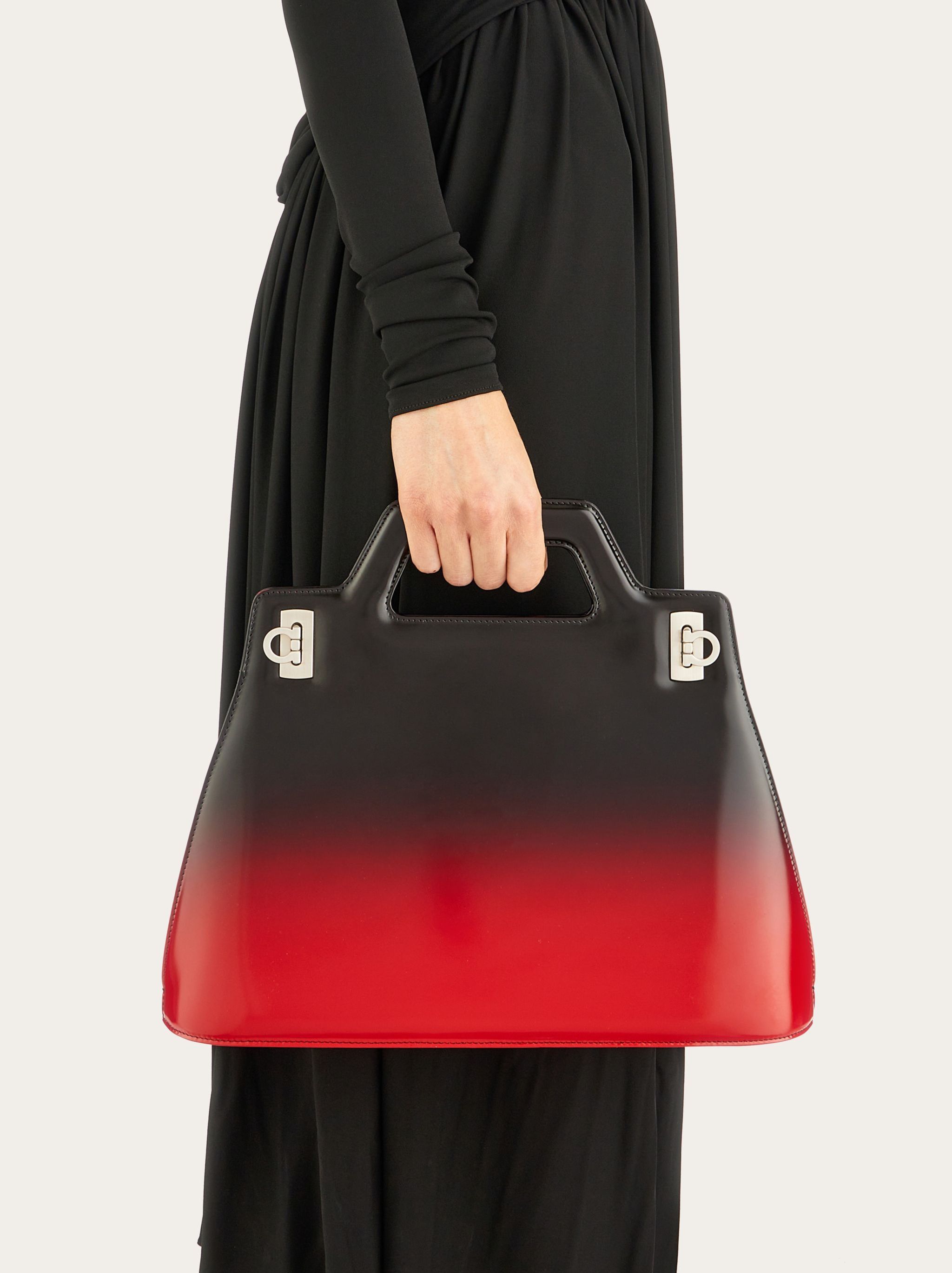 Salvatore Ferragamo o1s1rm0924 Size: OS / Wanda Handle Bag in Black/Red Size ONE SIZE - 2 Thumbnail