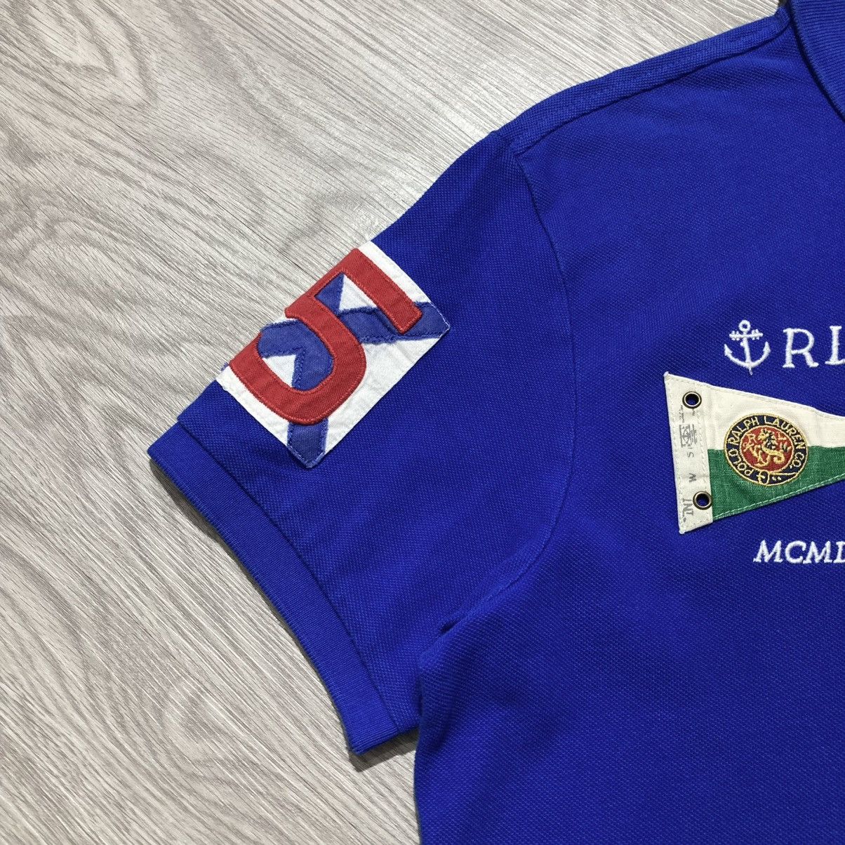 Polo Ralph Lauren Vintage Polo Ralph Lauren RLYC Polo T-shirt Royal Blue Size US M / EU 48-50 / 2 - 7 Thumbnail