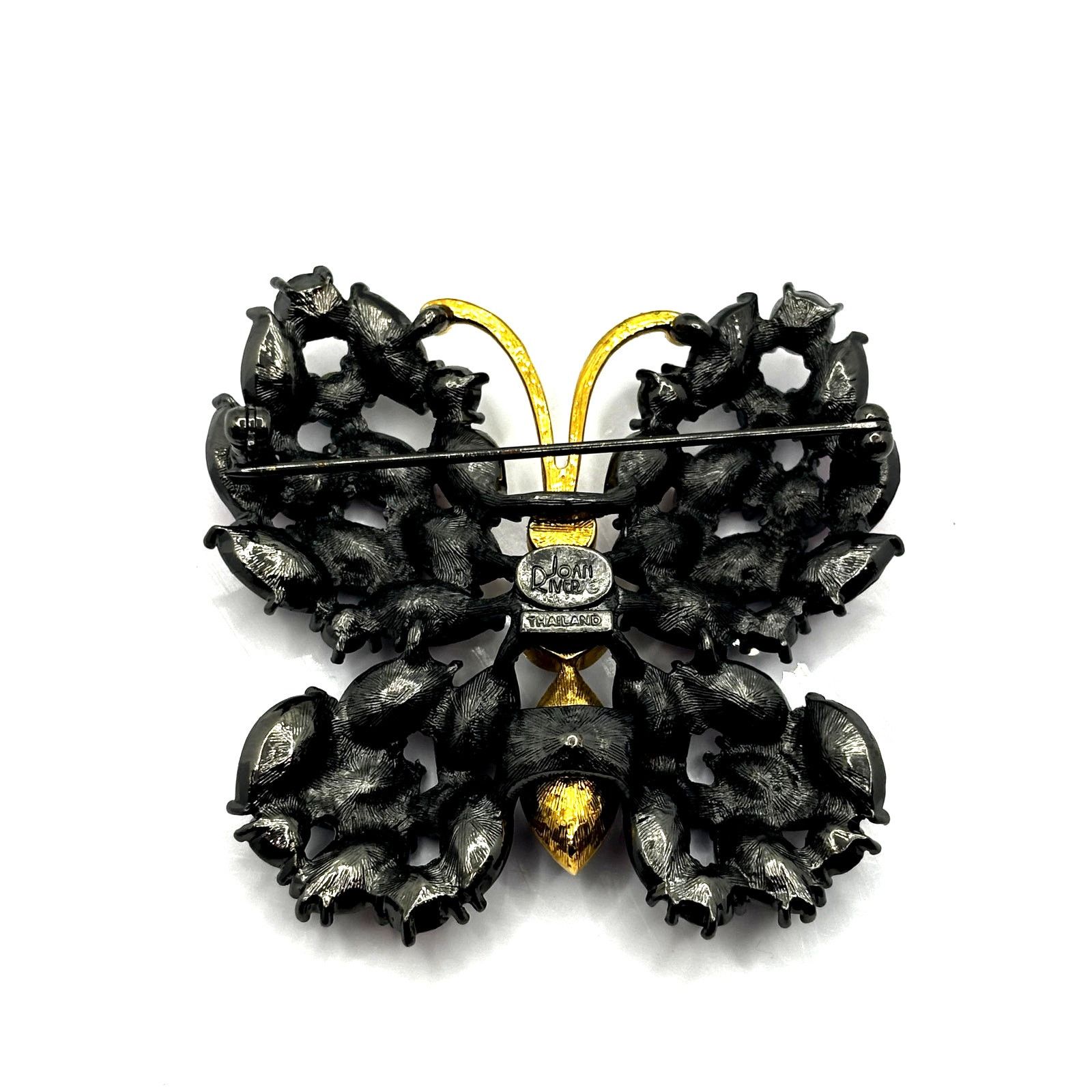 Other JOAN RIVERS Vintage Large Swarovski Crystal Butterfly Pin Size ONE SIZE - 3 Thumbnail