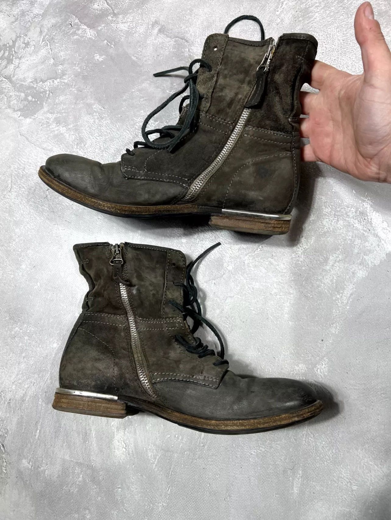 Vintage Vintage Airsteps A.S 98 Avantgarde Distressed Leather Boot Size US 9 / IT 39 - 10 Thumbnail