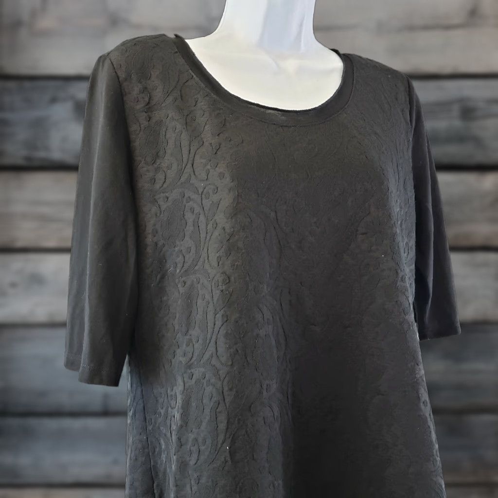 Soft Surroundings Soft Surroundings Blouse Tunic Womens Medium Black Solid 90s Endless Summer? Size M / US 6-8 / IT 42-44 - 1 Thumbnail
