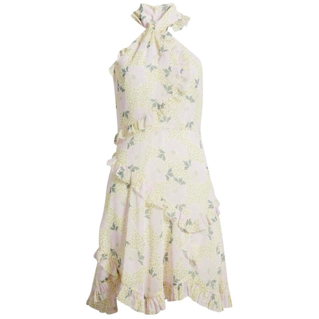 Ted Baker Ted Baker Twist Neck Mini A-line Floral Ruffle Dress Sz 16 Size XXL / US 16-18 / IT 52-54 - 5 Thumbnail