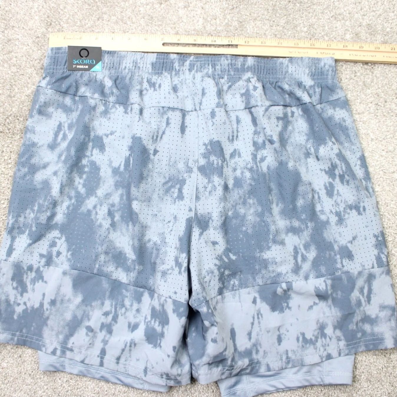 Vintage Skora Shorts Mens XL Gray Athletic Run Quick Dry Lined Drawstring Size US 36 / EU 52 - 7 Thumbnail