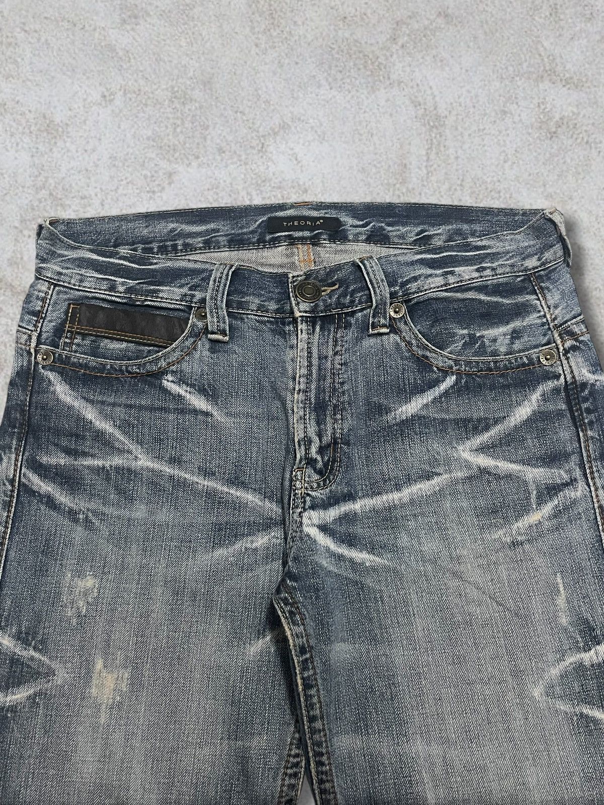 Undercover Vintage Japanese Whisker Wash Buckle Back Ripped Loose Jeans Size US 32 / EU 48 - 2 Thumbnail