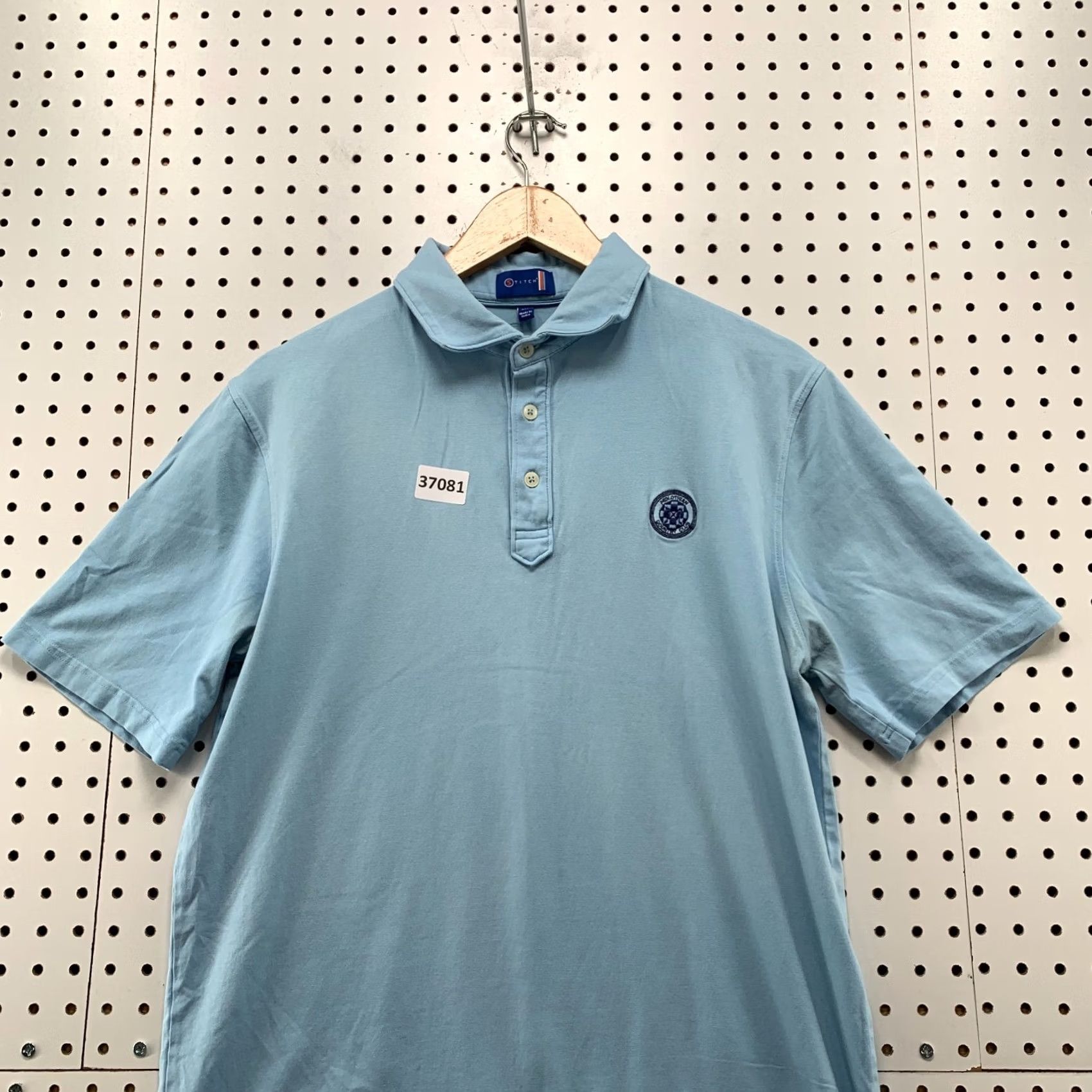 Vintage Stitch Golf Polo Shirt Mens Medium Blue Midlothian Country Club Casual Size US M / EU 48-50 / 2 - 2 Thumbnail