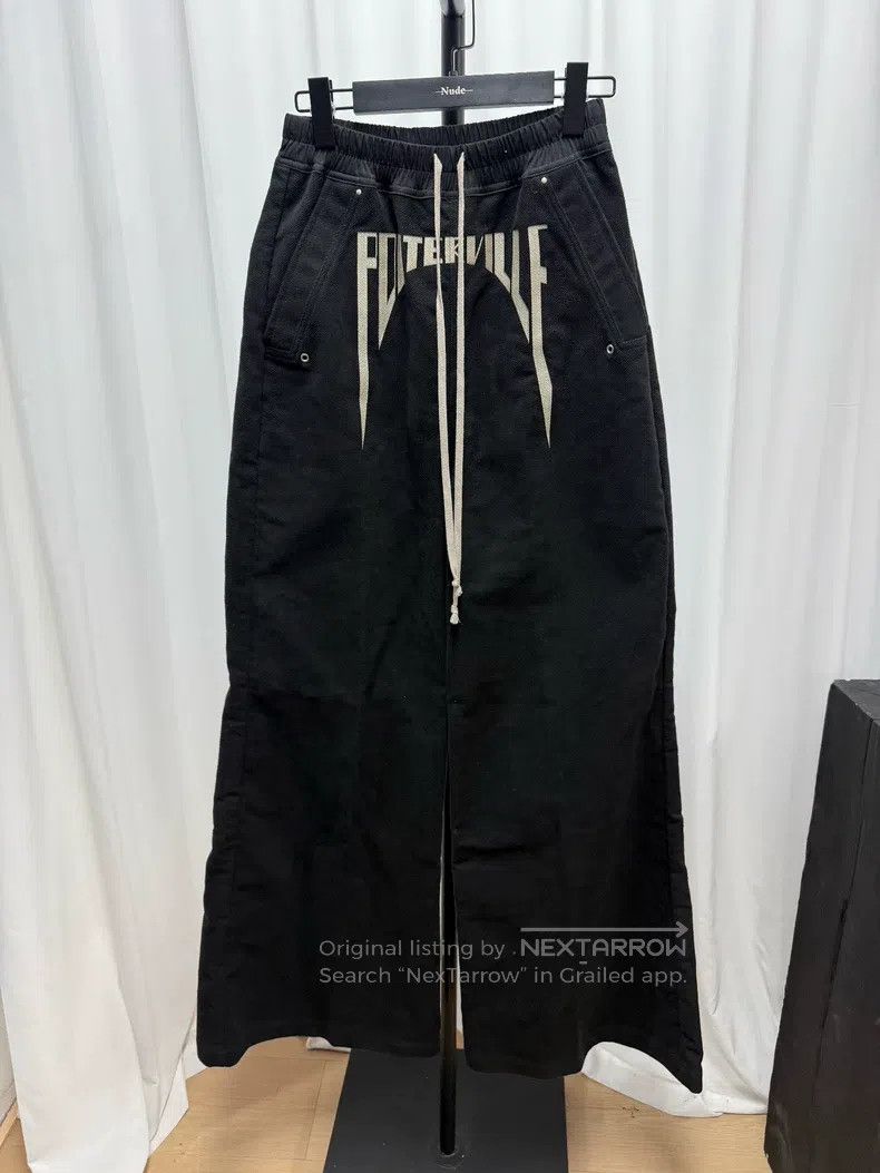 RICK OWENS Embroidered Flared Trousers
