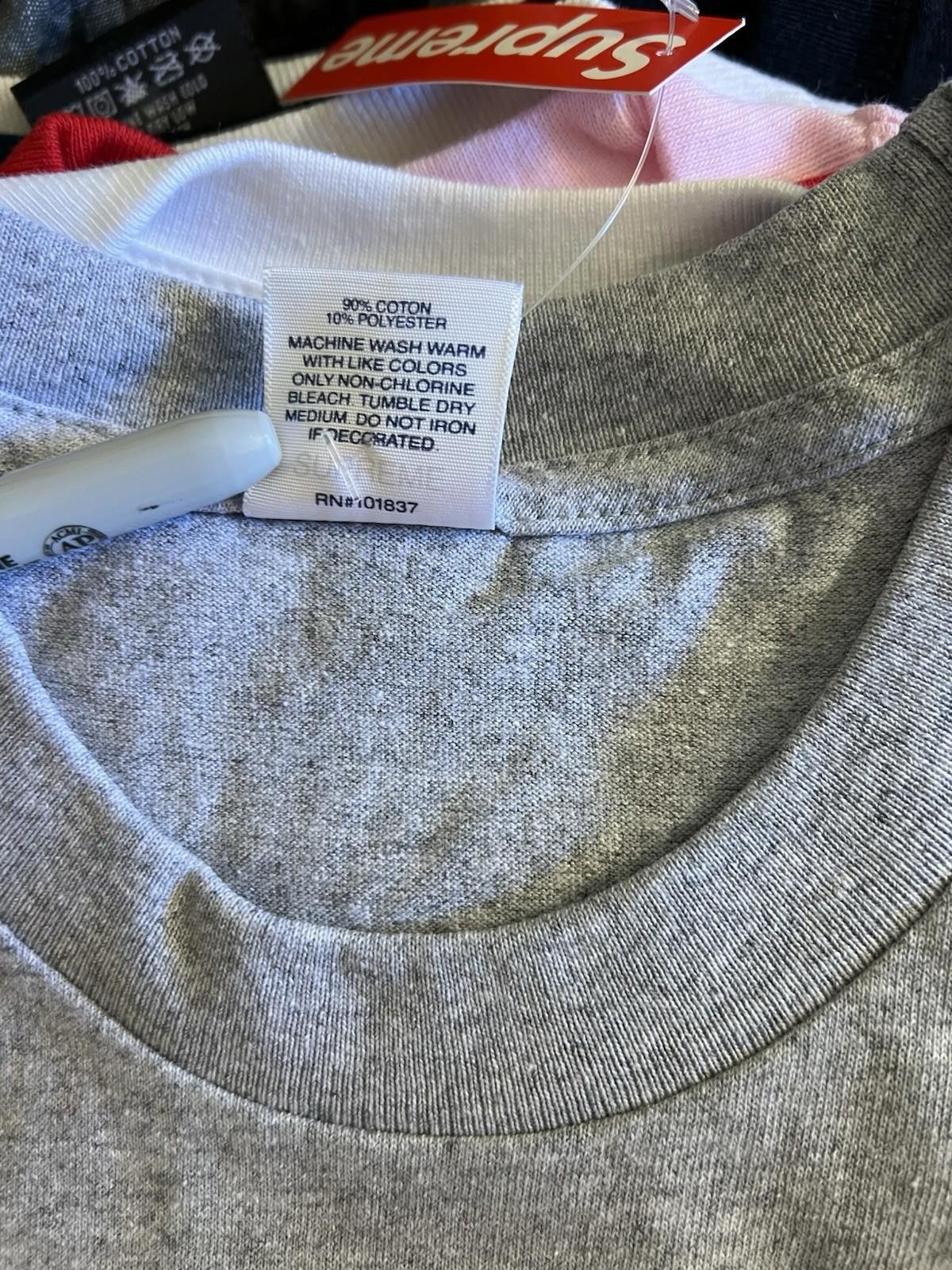 Supreme FW19 Supreme Bandana Box Logo Tee Heather Grey L 2019 Size US L / EU 52-54 / 3 - 8 Thumbnail