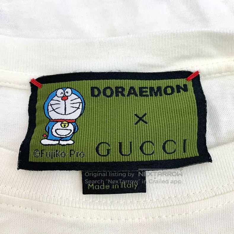 Gucci Gucci Beige robot cat logo letter print cotton round-neck Size S / US 4 / IT 40 - 6 Thumbnail
