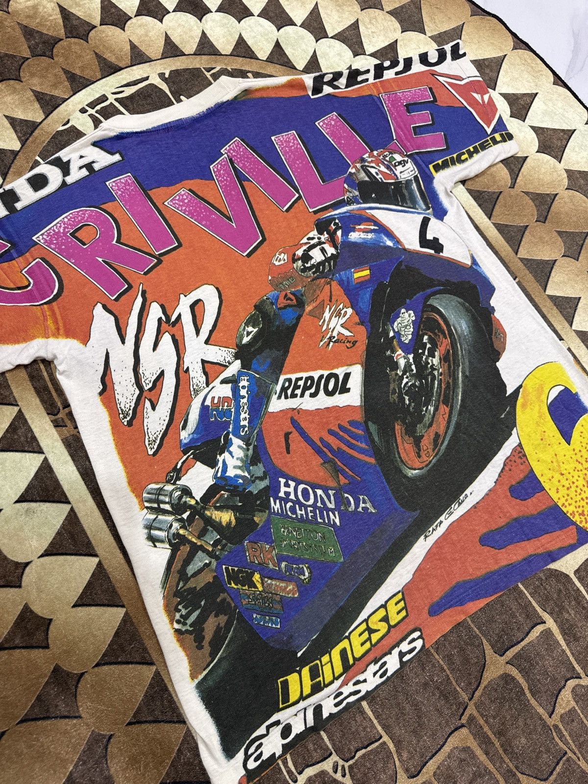Vintage ‼️Rare Vintage Honda Alex Criville shirt 90s‼️ Size US XL / EU 56 / 4 - 12 Thumbnail