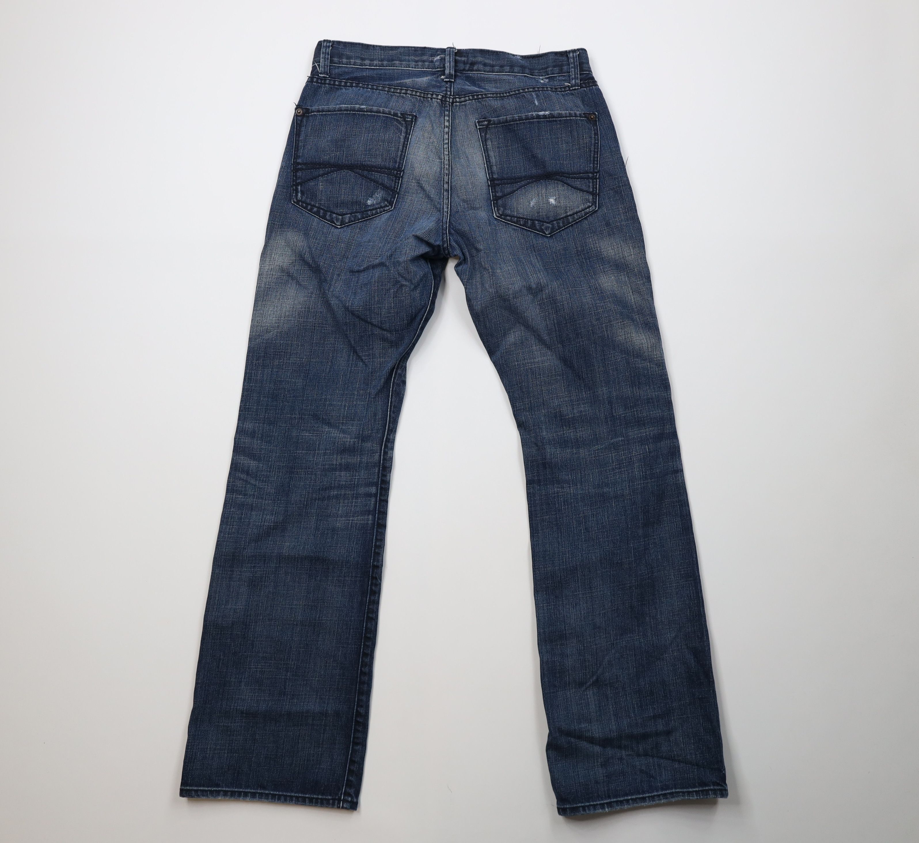 Express Express Fit Rocco Low Rise Boot Cut Wide Leg Jeans Blue Size US 32 / EU 48 - 10 Thumbnail