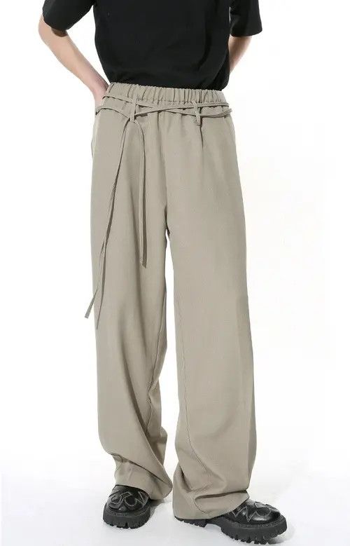 Other Trendy double belt casual loose trousers Size US 32 / EU 48 - 3 Thumbnail