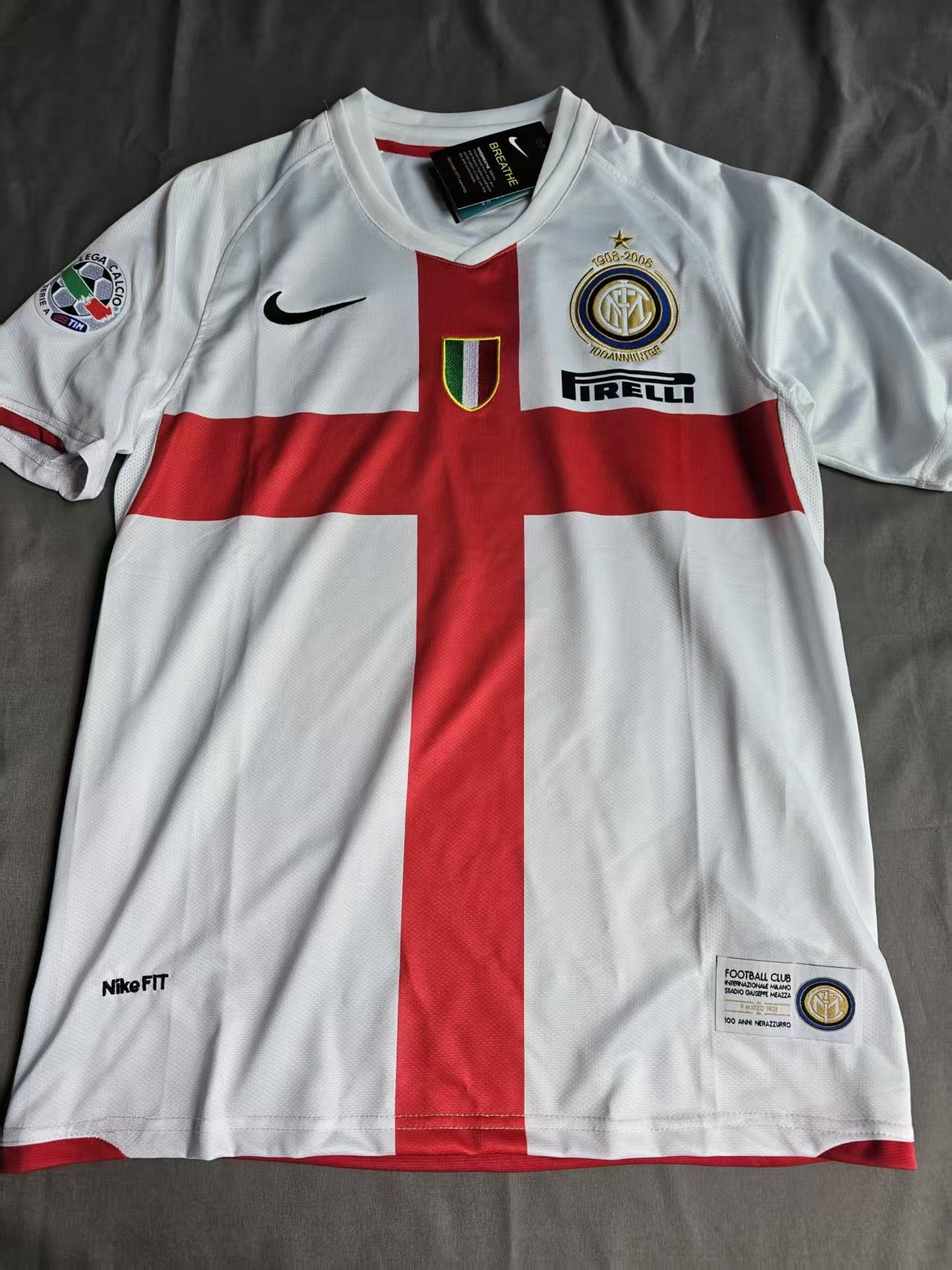 Other Inter Milan Jersey Away 2007 08 Season Size US L / EU 52-54 / 3 - 1 Thumbnail