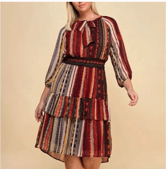 Other Boho Ruffled Layered Peasant Plus Size Dress Size XXL / US 16-18 / IT 52-54 - 1 Thumbnail