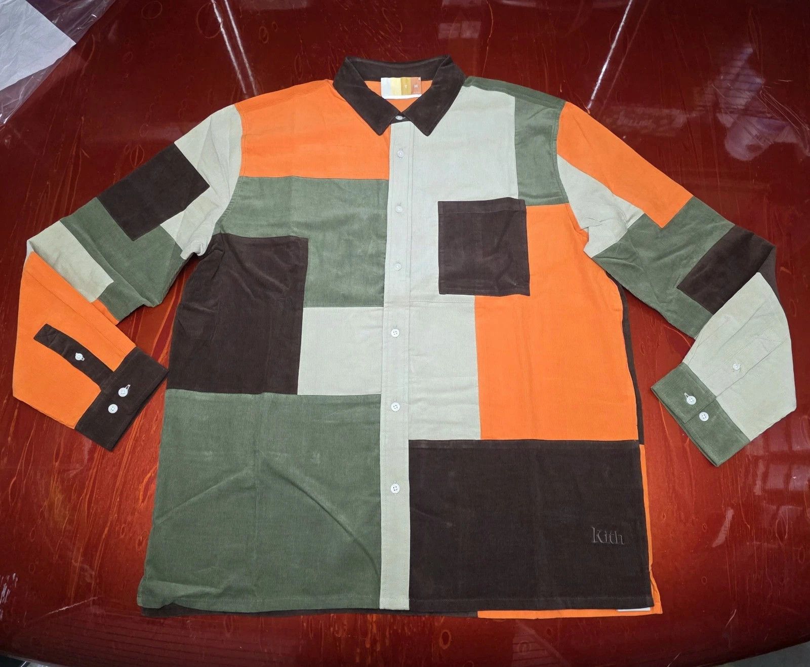 Kith Kith Patchwork Cord Ludlow Shirt in Pimento Orange Large Size US L / EU 52-54 / 3 - 1 Thumbnail
