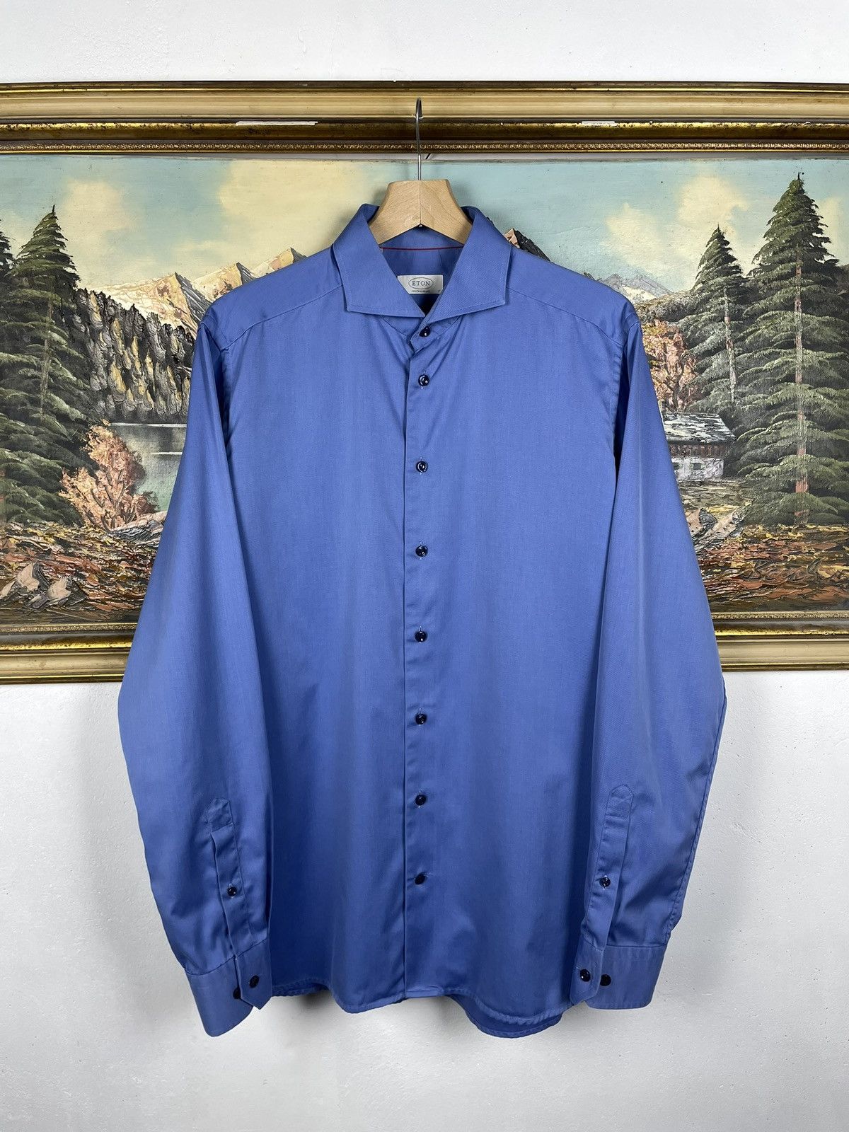 Eton Eton Blue Button Ups Shirt Old Money Luxury Designer Premium Size US XL / EU 56 / 4 - 1 Thumbnail