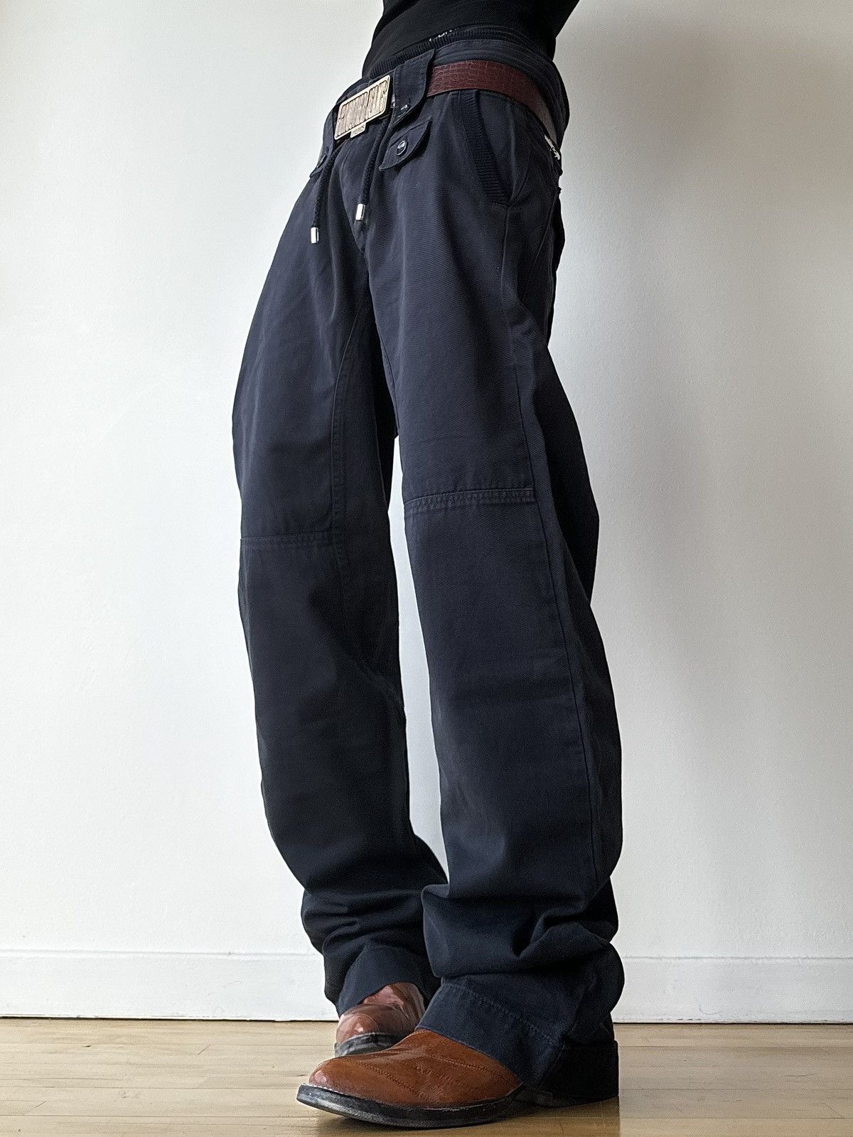 Dolce & Gabbana 2003-2004 Double-Waist Cargo Pants Size US 32 / EU 48 - 2 Thumbnail