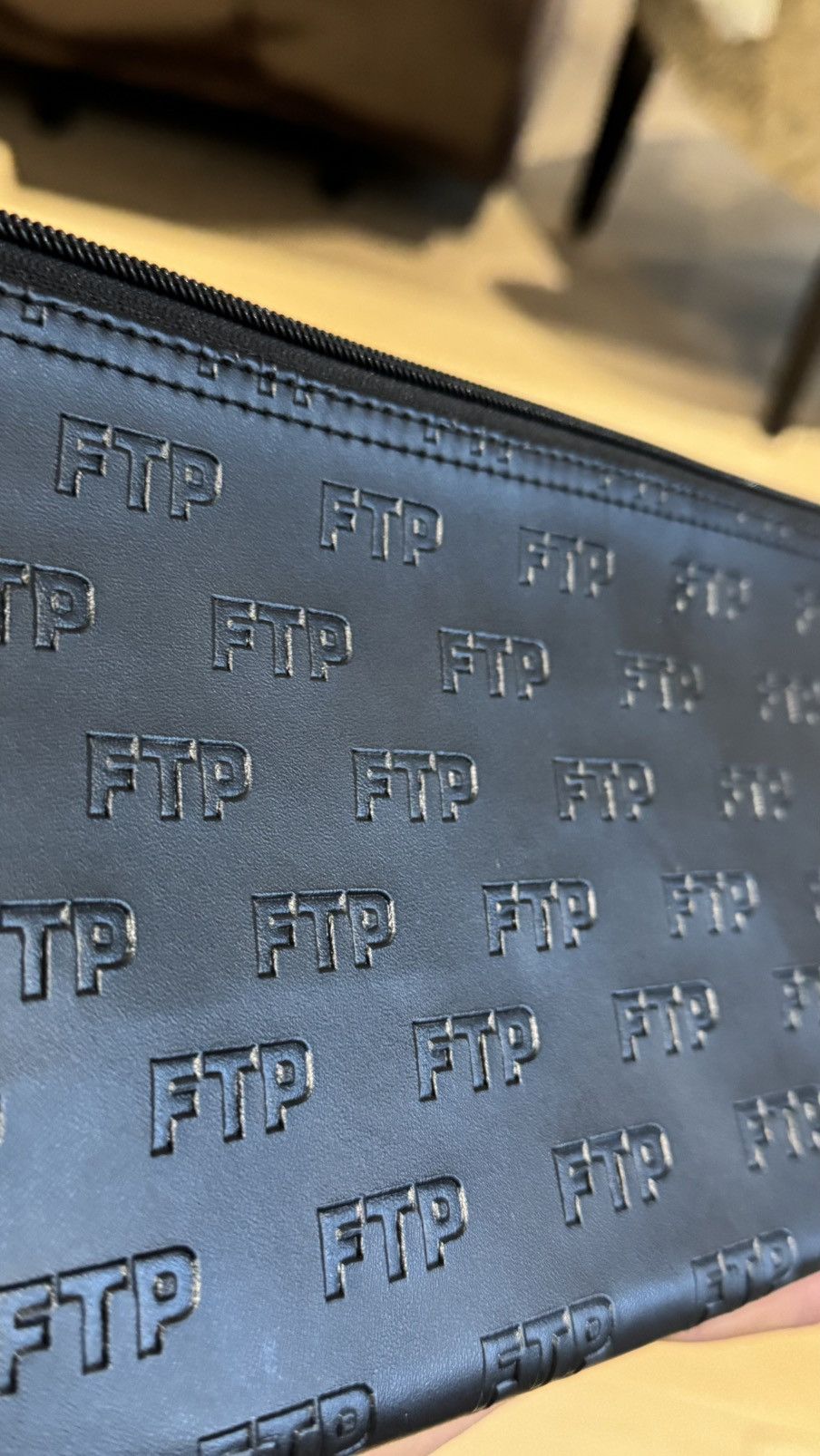 Fuck The Population Fuck The Population leather embossed money bag Size ONE SIZE - 8 Thumbnail