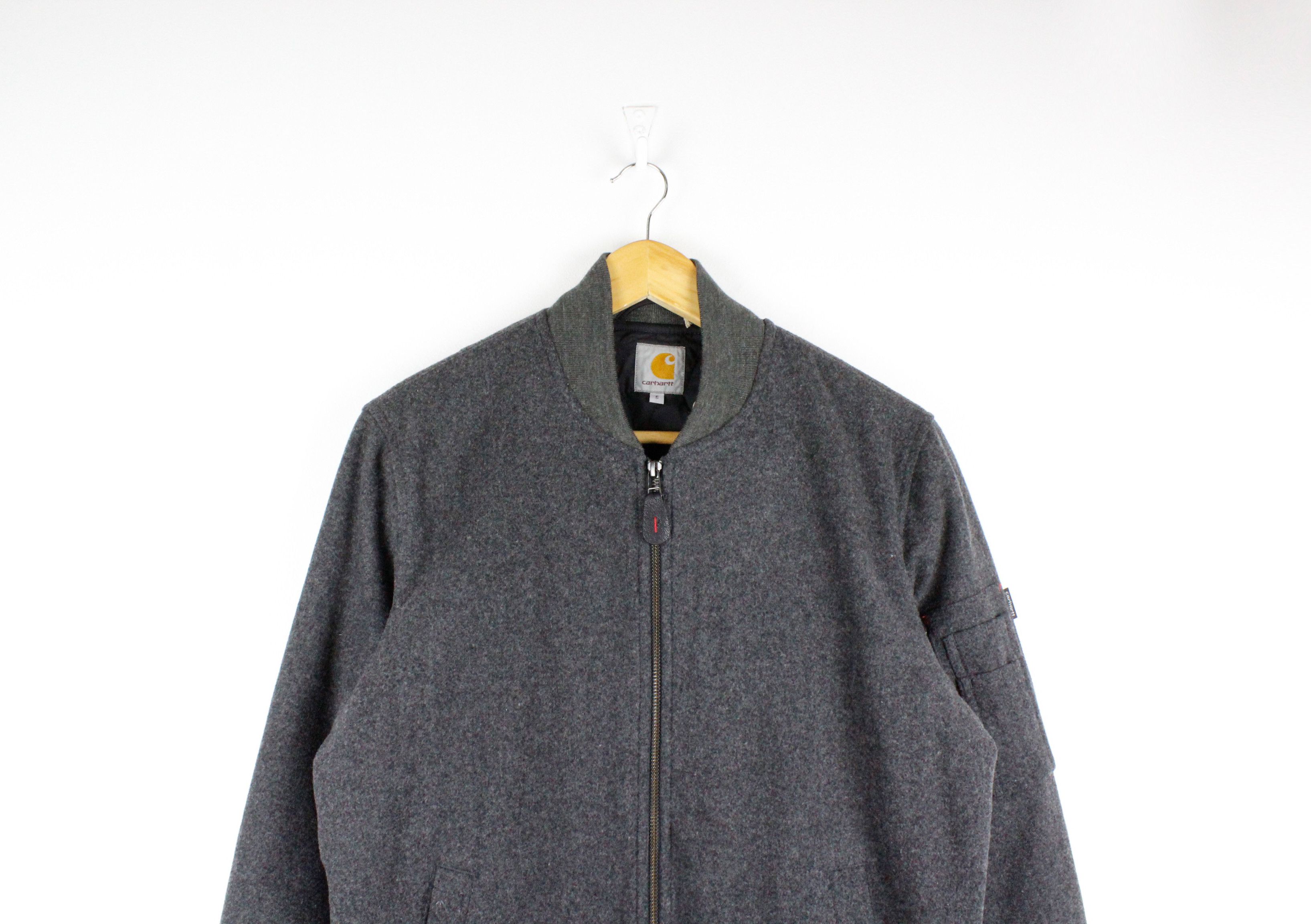 Carhartt × Carhartt Wip Carhartt WIP Gray Heather Wool Perry Bomber Jacket Size US S / EU 44-46 / 1 - 2 Thumbnail