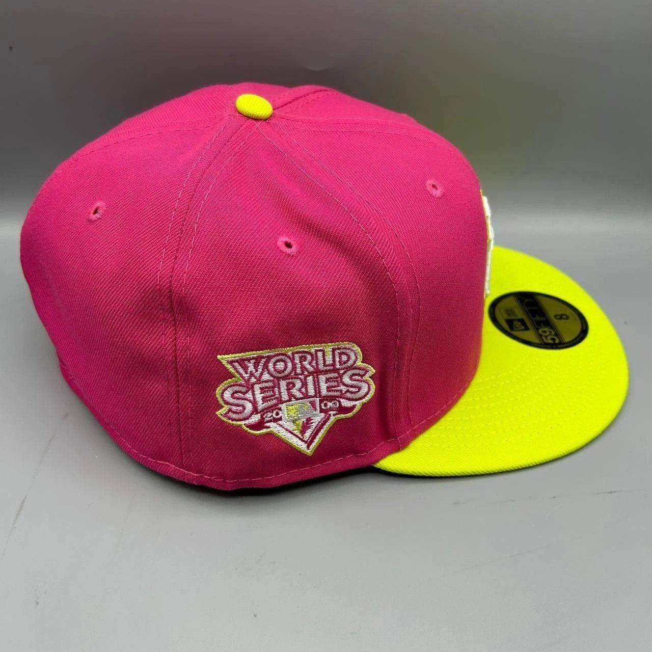 New Era New York Yankees Hat Men 8 Pink Yellow MLB Fitted Cap New Size ONE SIZE - 1 Thumbnail