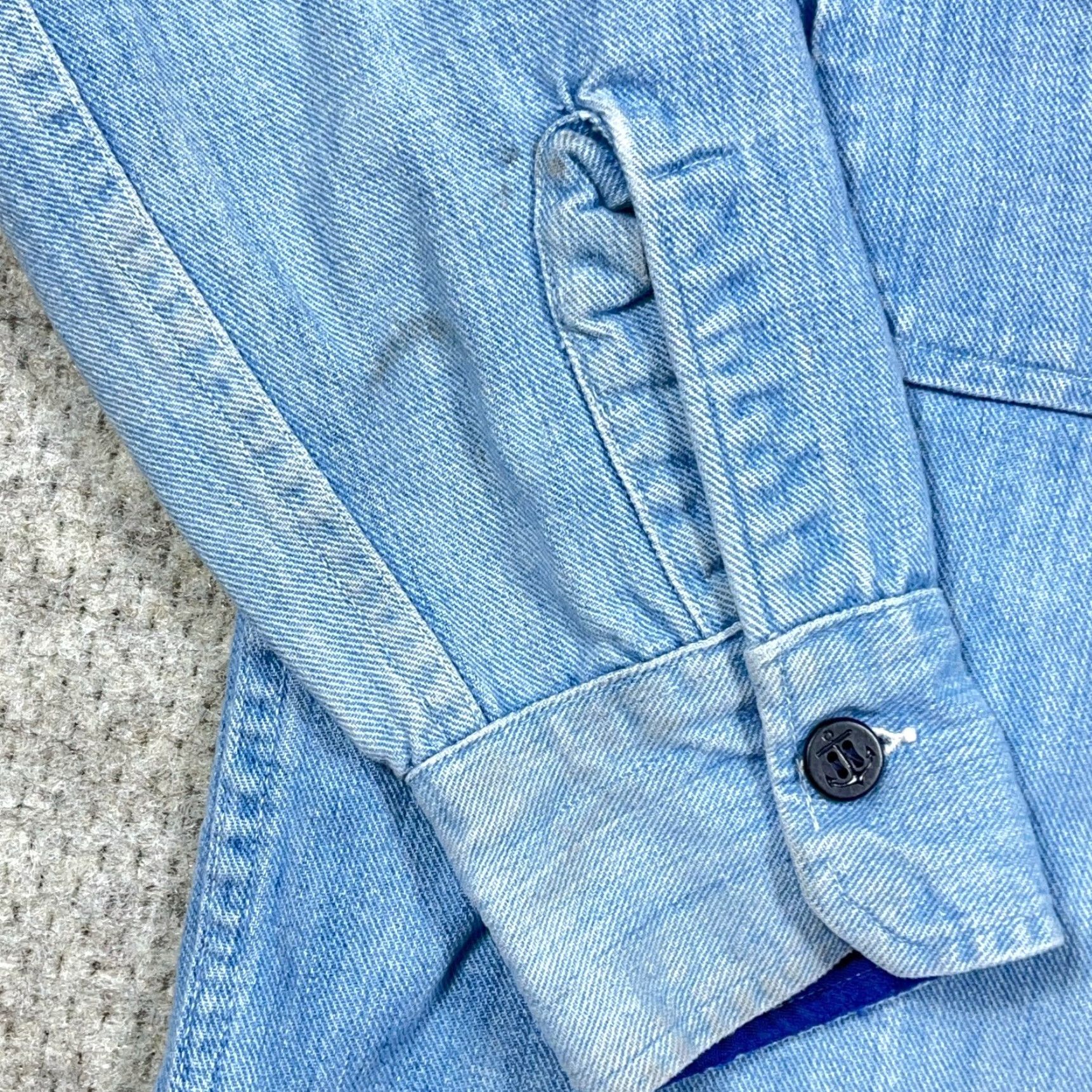 Madewell VINTAGE Madewell Denim Men Large Blue Jean Sanforized Button Up 70s 80s Faded Size US 33 - 6 Thumbnail