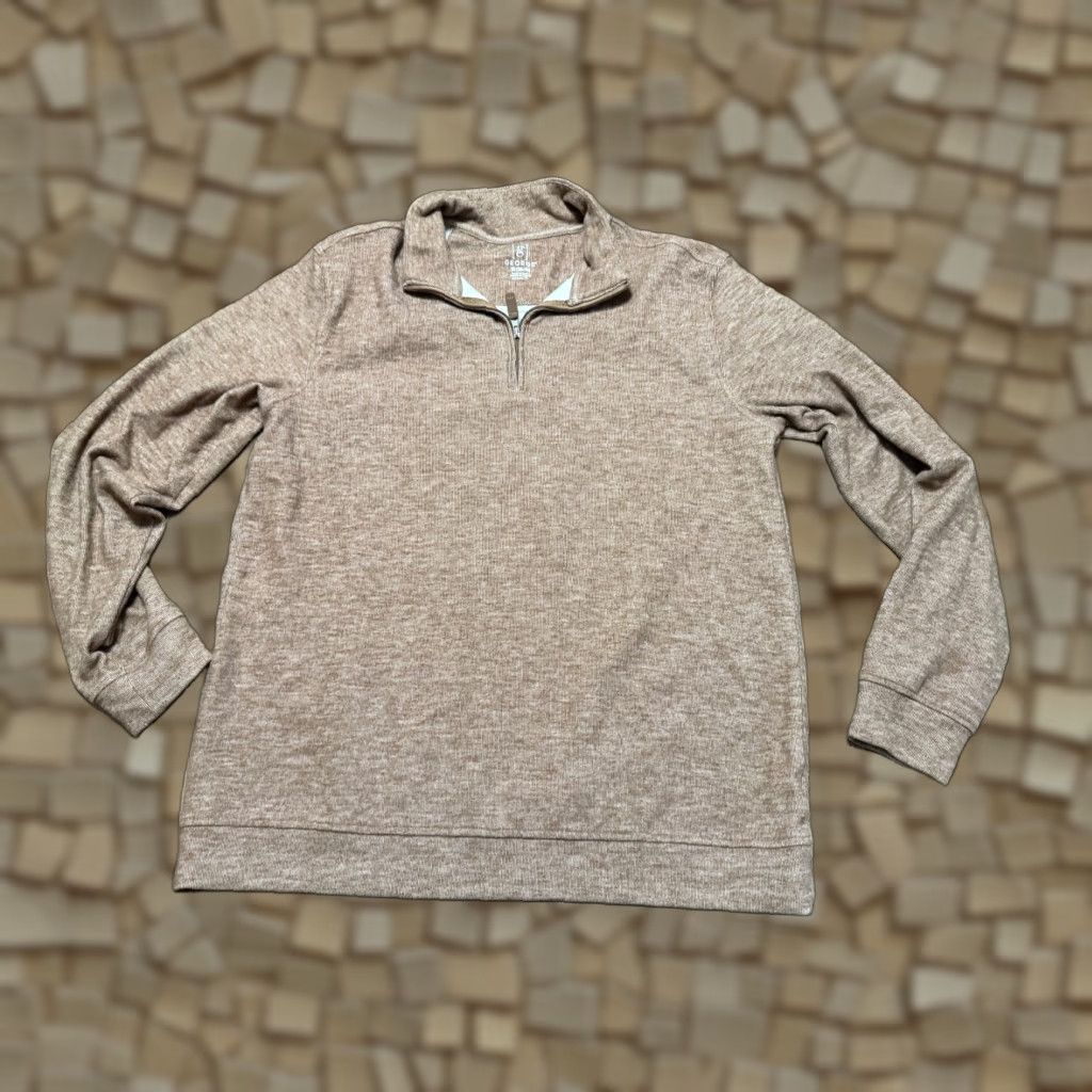 George George Sweater Mens Medium Brown Long Sleeve 1/4 Zipper Pullover Regular Knit Size US M / EU 48-50 / 2 - 1 Thumbnail