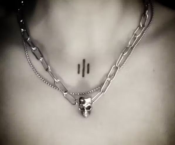 Jewelry Eye Skull Pendant Chain Necklace Size ONE SIZE - 4 Thumbnail