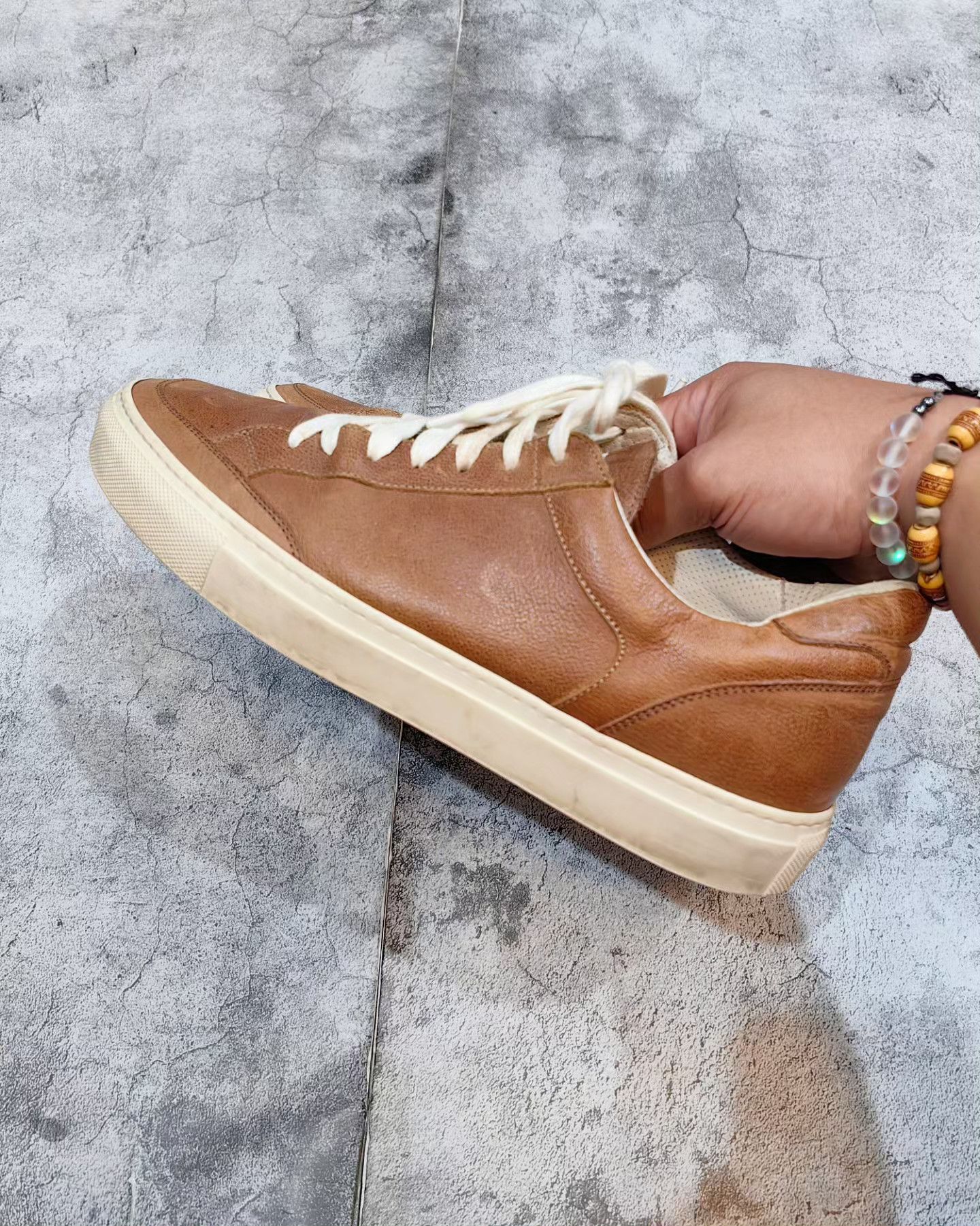 Brunello Cucinelli Brunello cucinelli full grain leather sneakers Size US 8 / EU 41 - 8 Thumbnail