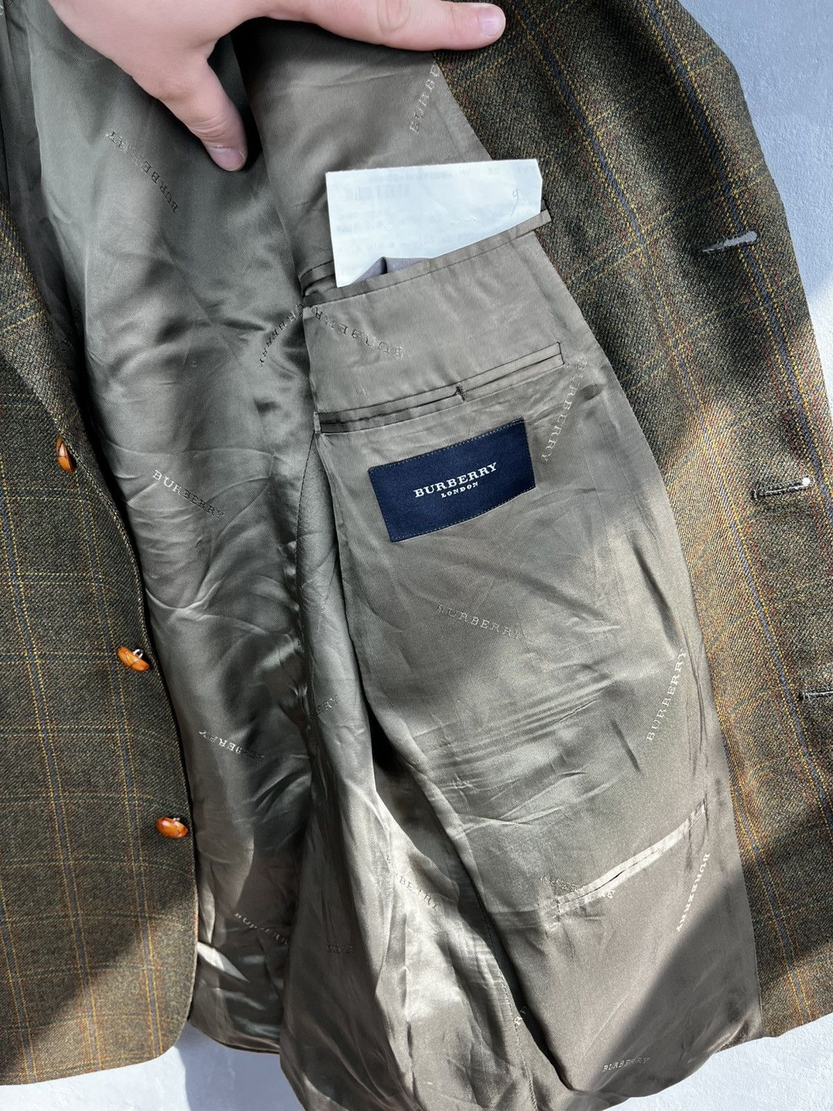 Burberry × Lucky Brand × Vintage Burberry blazer jacket vintage Size 52R - 11 Thumbnail