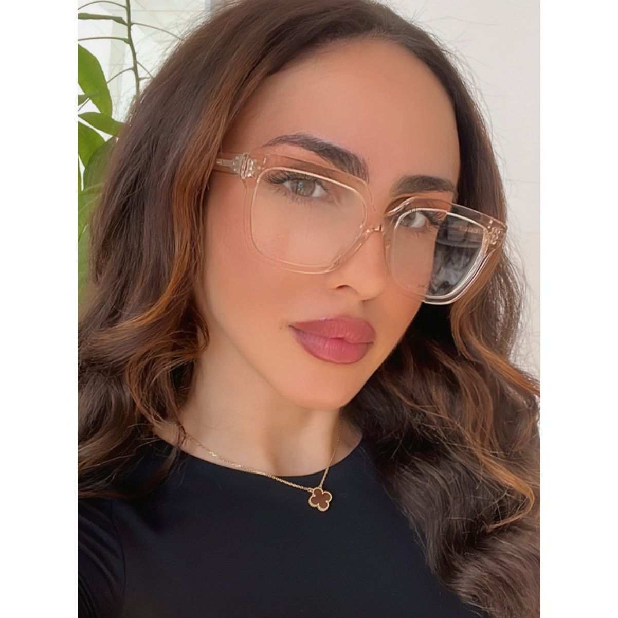 メガネ Celine Eyeglass Frame CL50094I Beige Square Luxury Oversized square sunglasses in beige - Celine Eyewear
