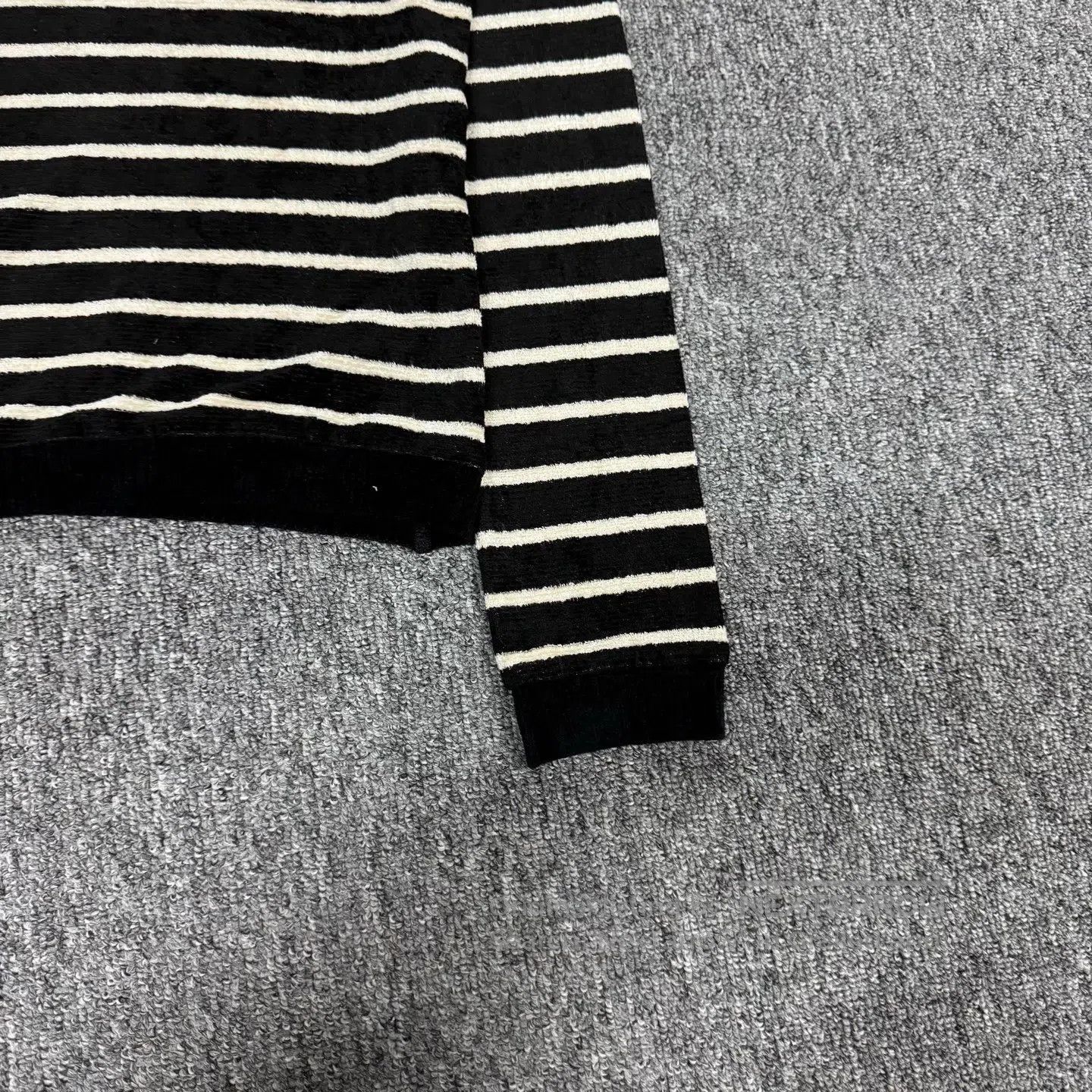Saint Laurent Paris Saint Laurent Paris Breast embroidery; striped knit sweate Size M / US 6-8 / IT 42-44 - 5 Thumbnail