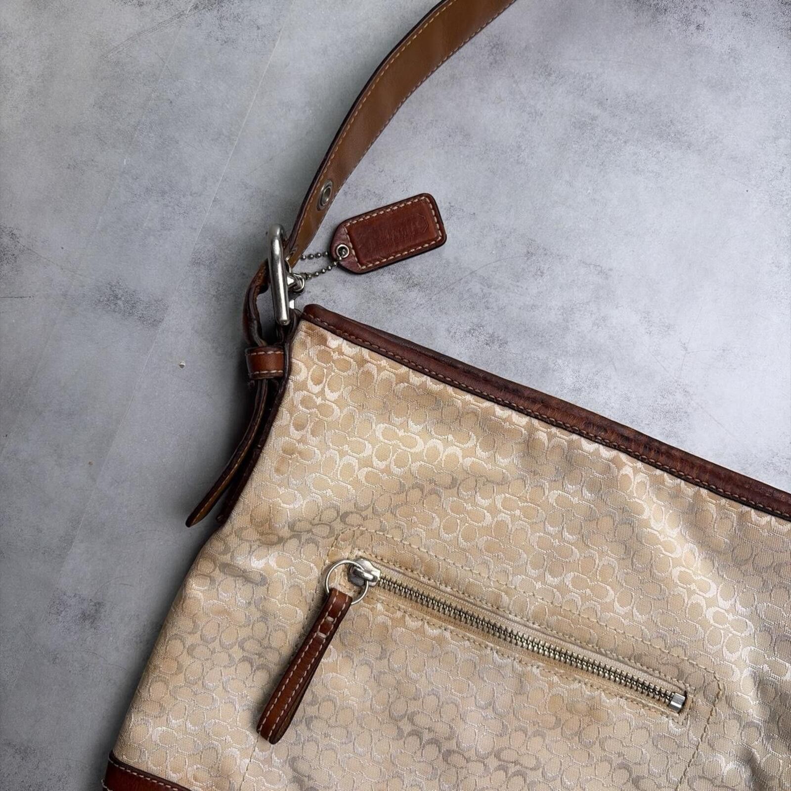 Coach Y2K Coach Signature Monogram Leather Crossbody Shoulder Bag Size ONE SIZE - 5 Thumbnail