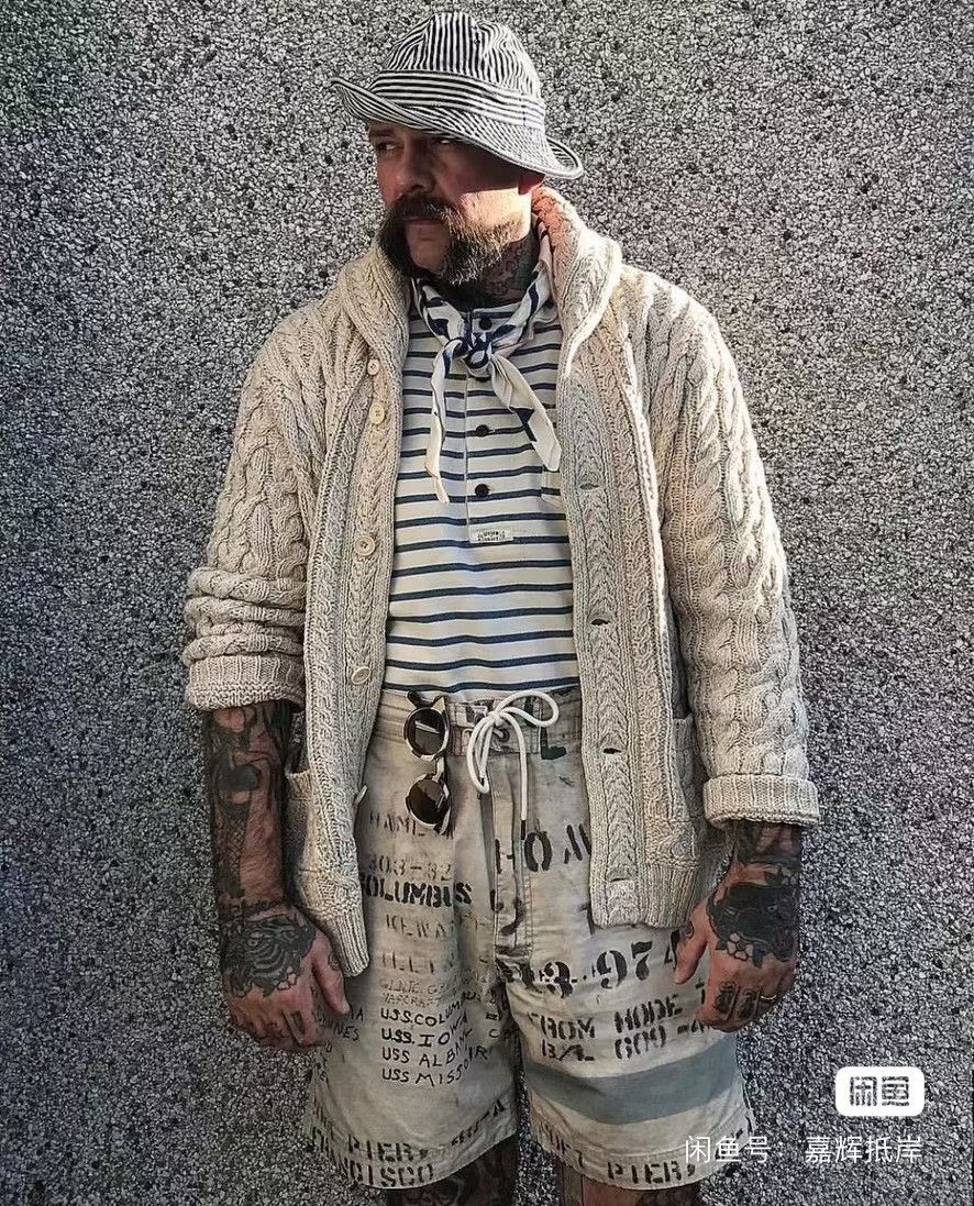 RRL Ralph Lauren RRL White Cable Knit Cardigan Size US S / EU 44-46 / 1 - 1 Thumbnail
