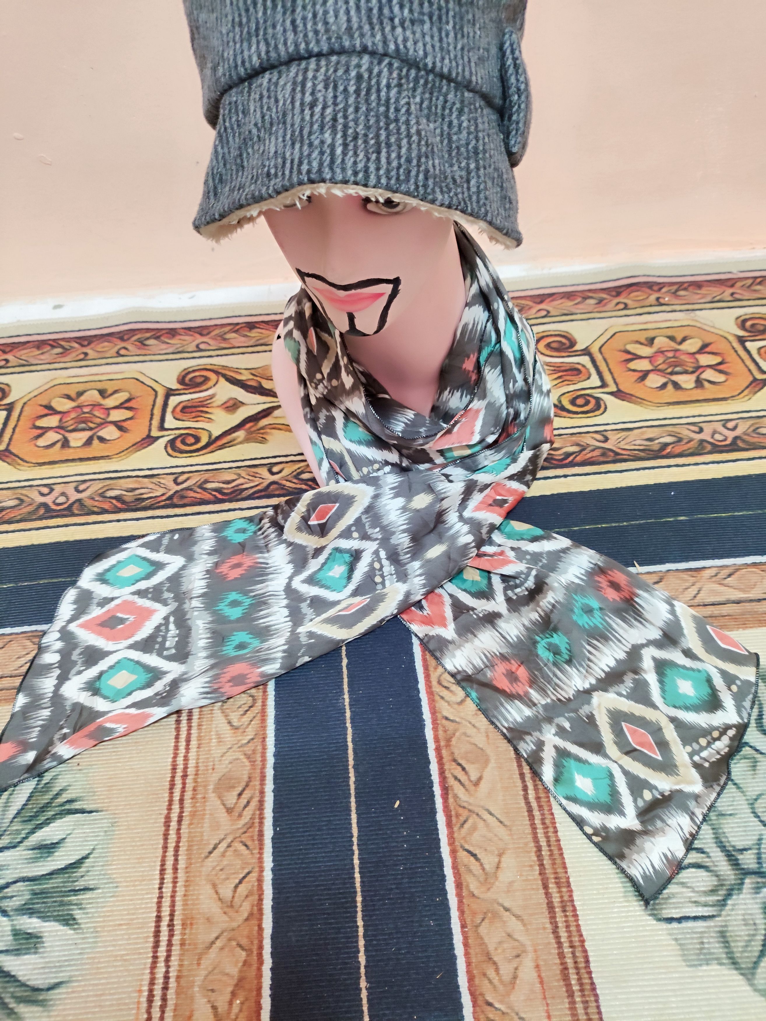 Designer × Vintage Vintage Scarves Scaft Art Design Size ONE SIZE - 1 Thumbnail