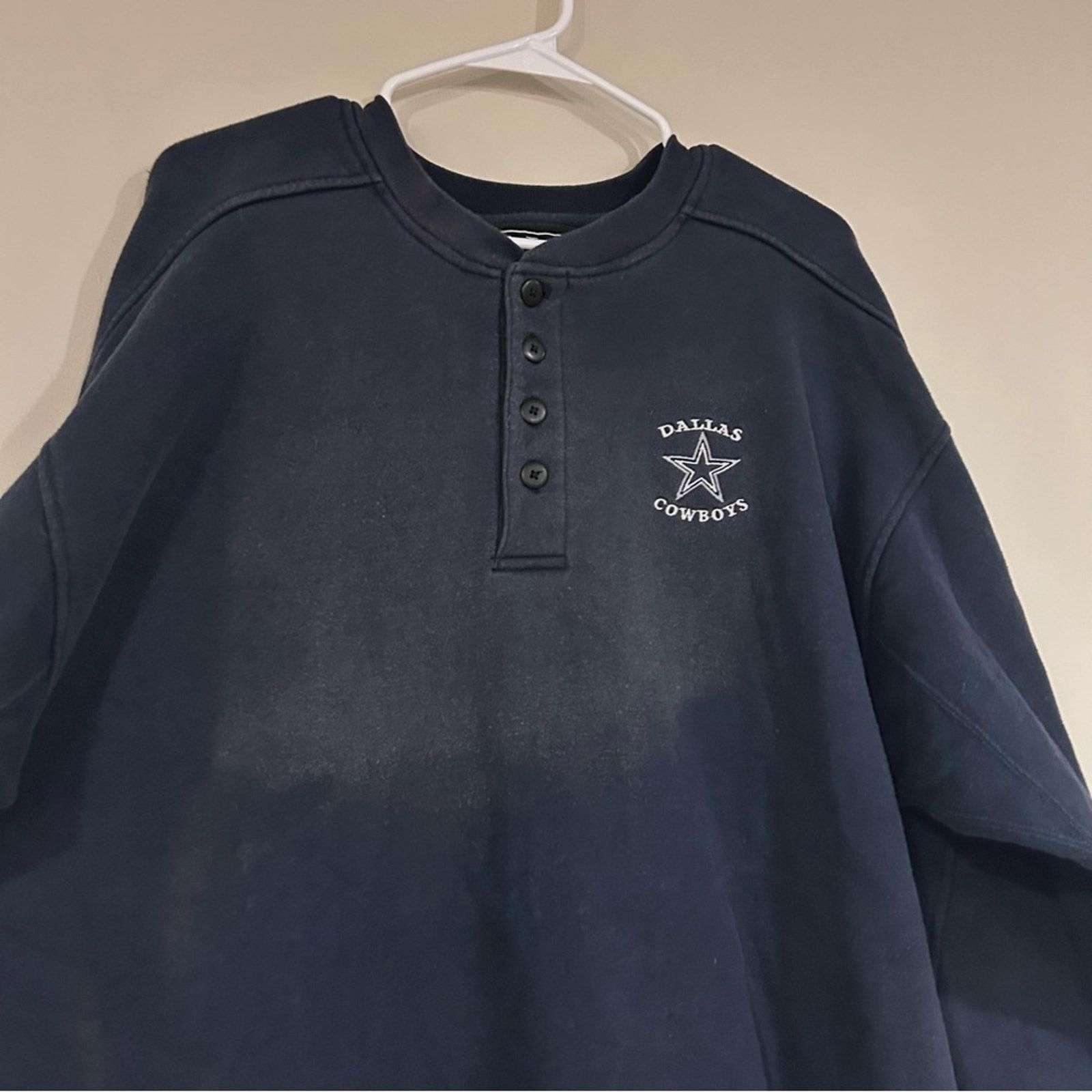 Other Vintage Dallas Cowboys Henley Sweatshirt Size US L / EU 52-54 / 3 - 3 Thumbnail