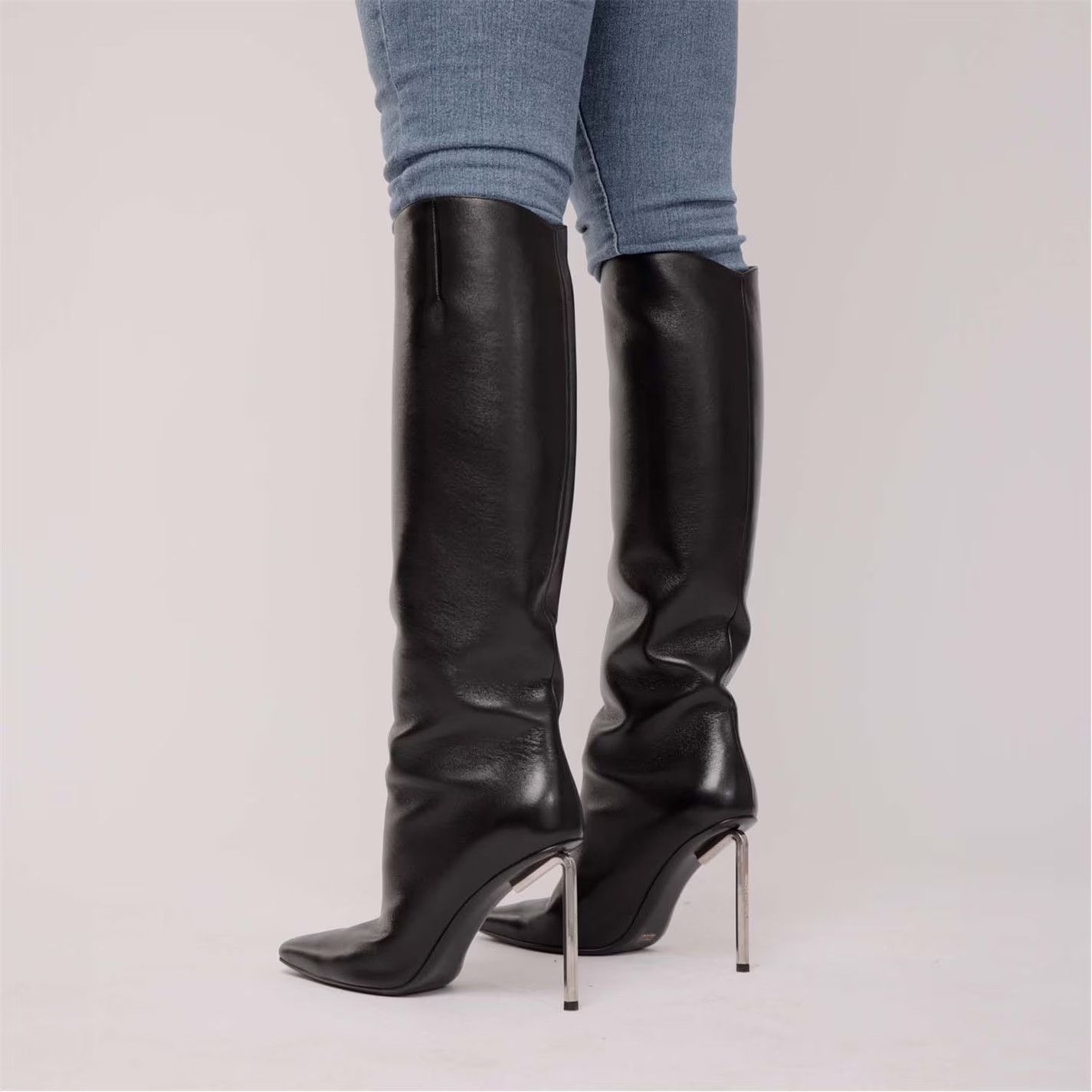 Off-White o1g2r1mq0125 Nappa High Allen Boots in Black Size US 5.5 / IT 35.5 - 3 Thumbnail