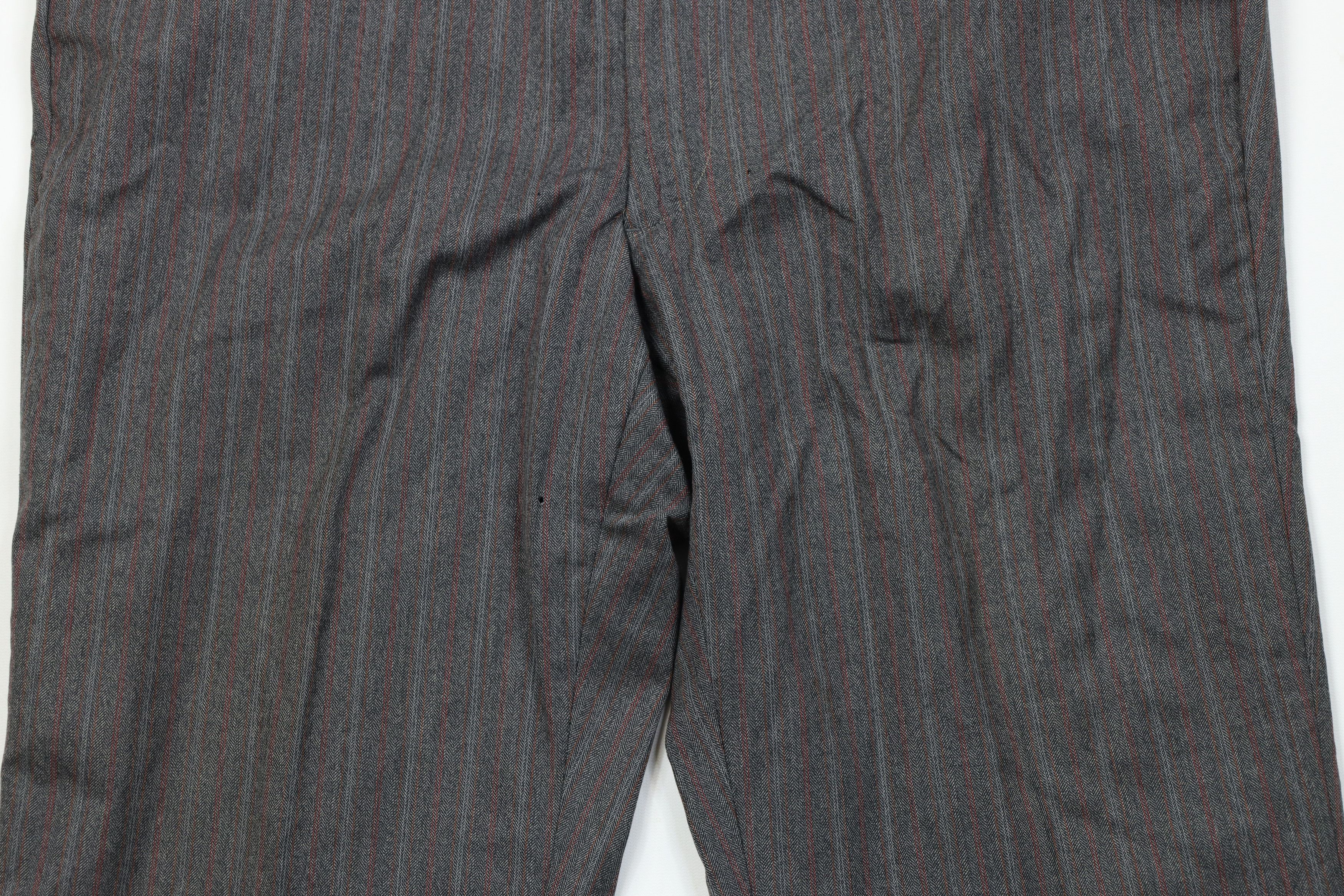 Vintage Vintage 60s Streetwear Wool Striped Wide Leg Chino Pants USA Size US 42 / EU 58 - 3 Thumbnail