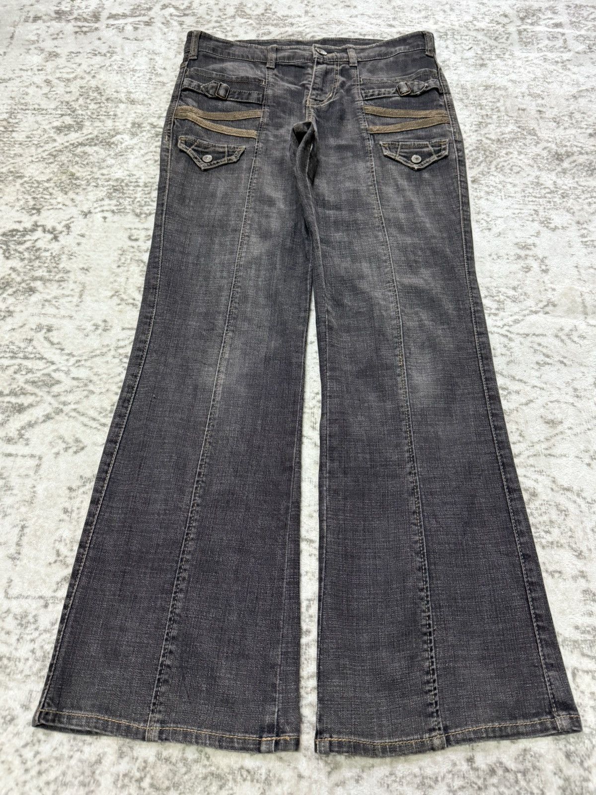 Japanese Brand Japanese Brand Paneled Flare Bootcut Jeans Size 31" - 1 Thumbnail